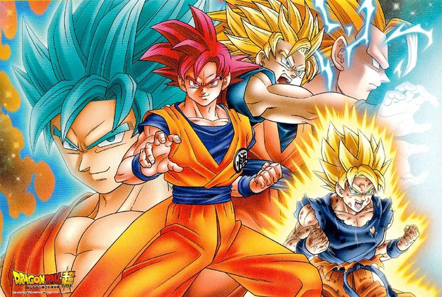 Goku käyttää Super Saiyan -voimiaan pahisten kukistamiseen. — Goku Taustakuvat
