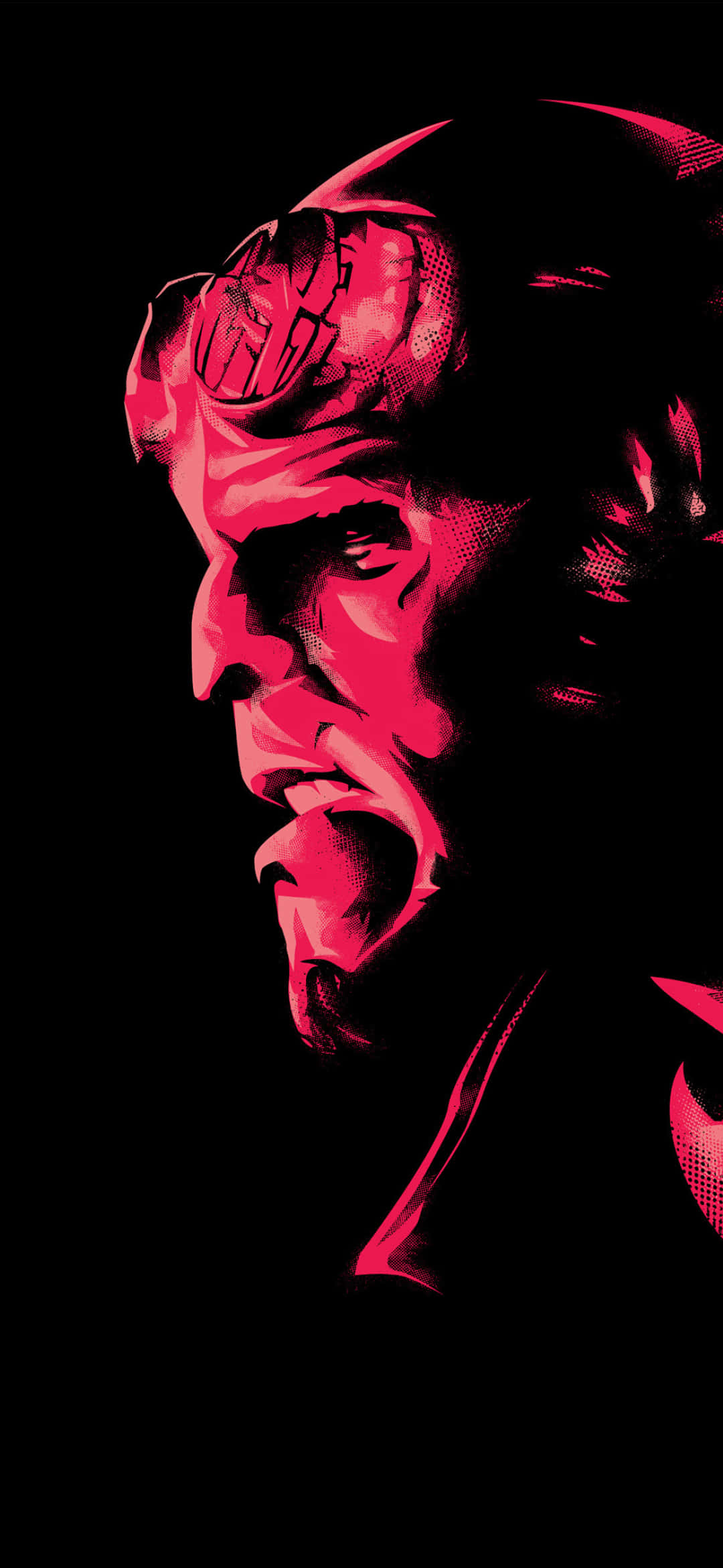 1080x2340 4K Hellboy Punainen Kuvitustaide Taustakuvat