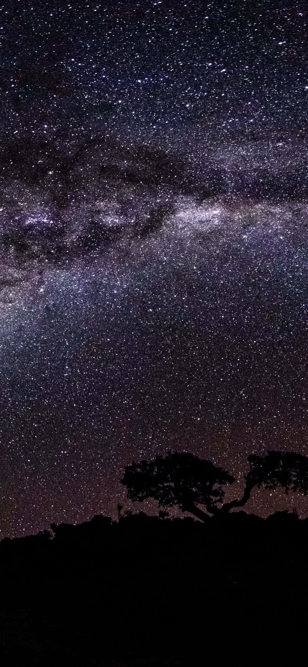 1080x2340 4K Linnunrata yötaivas Taustakuvat
