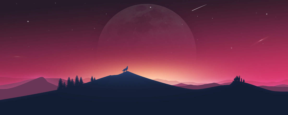 1200x480 Ulvova susi Taustakuvat