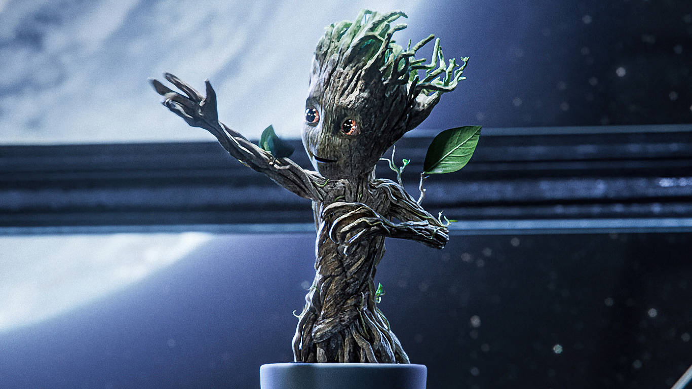1366 x 768 Marvel Vauva Groot Taustakuvat