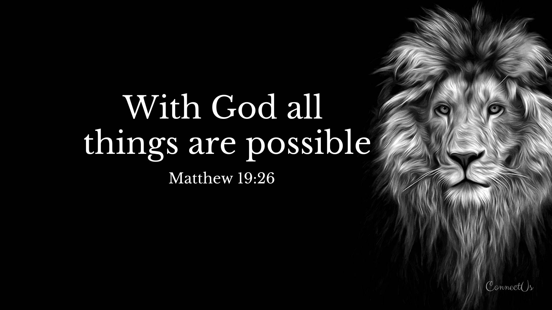 1920x1080 HD Raamatullinen Matteus 19:26 Taustakuvat