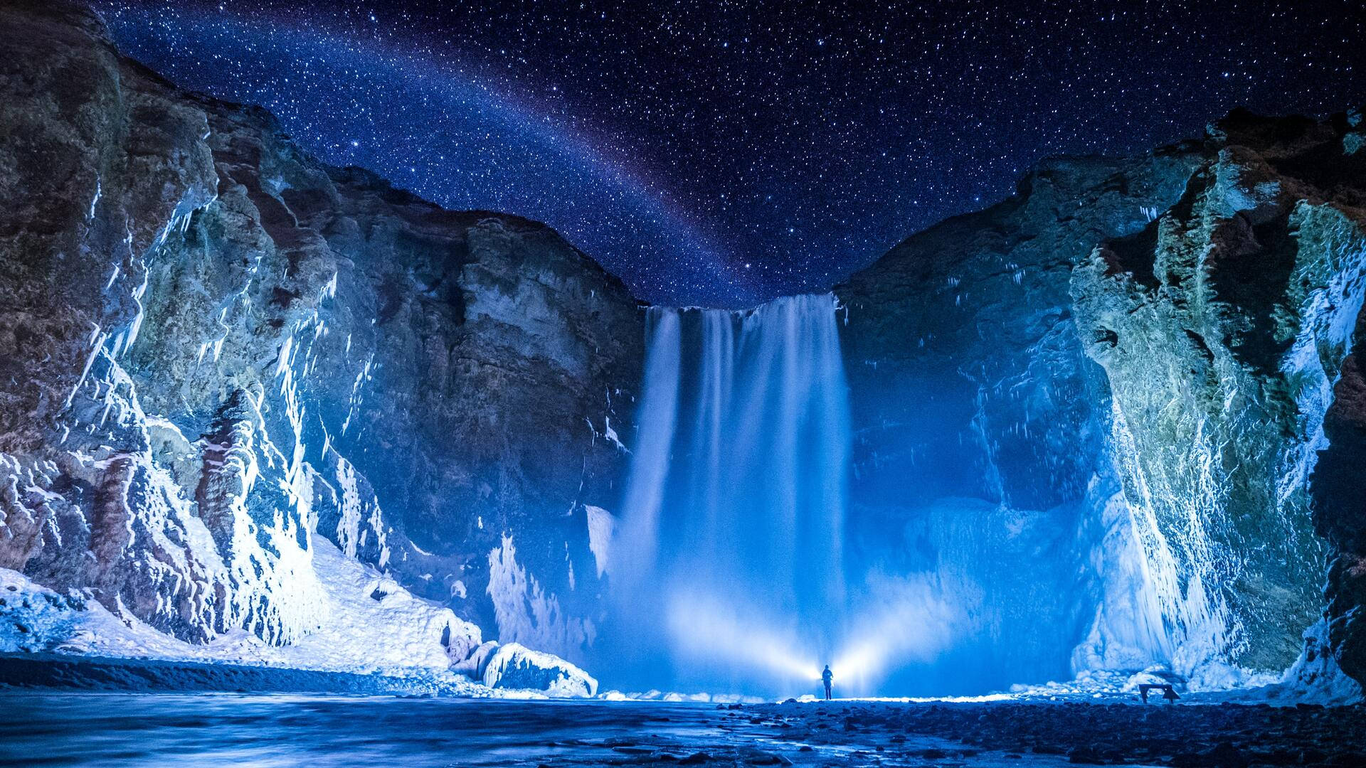 1920x1080 HD Skógafoss-vesiputous Taustakuvat