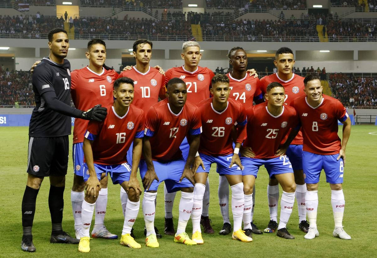 2022 Ystävyysottelu Costa Rican jalkapallomaajoukkue Taustakuvat