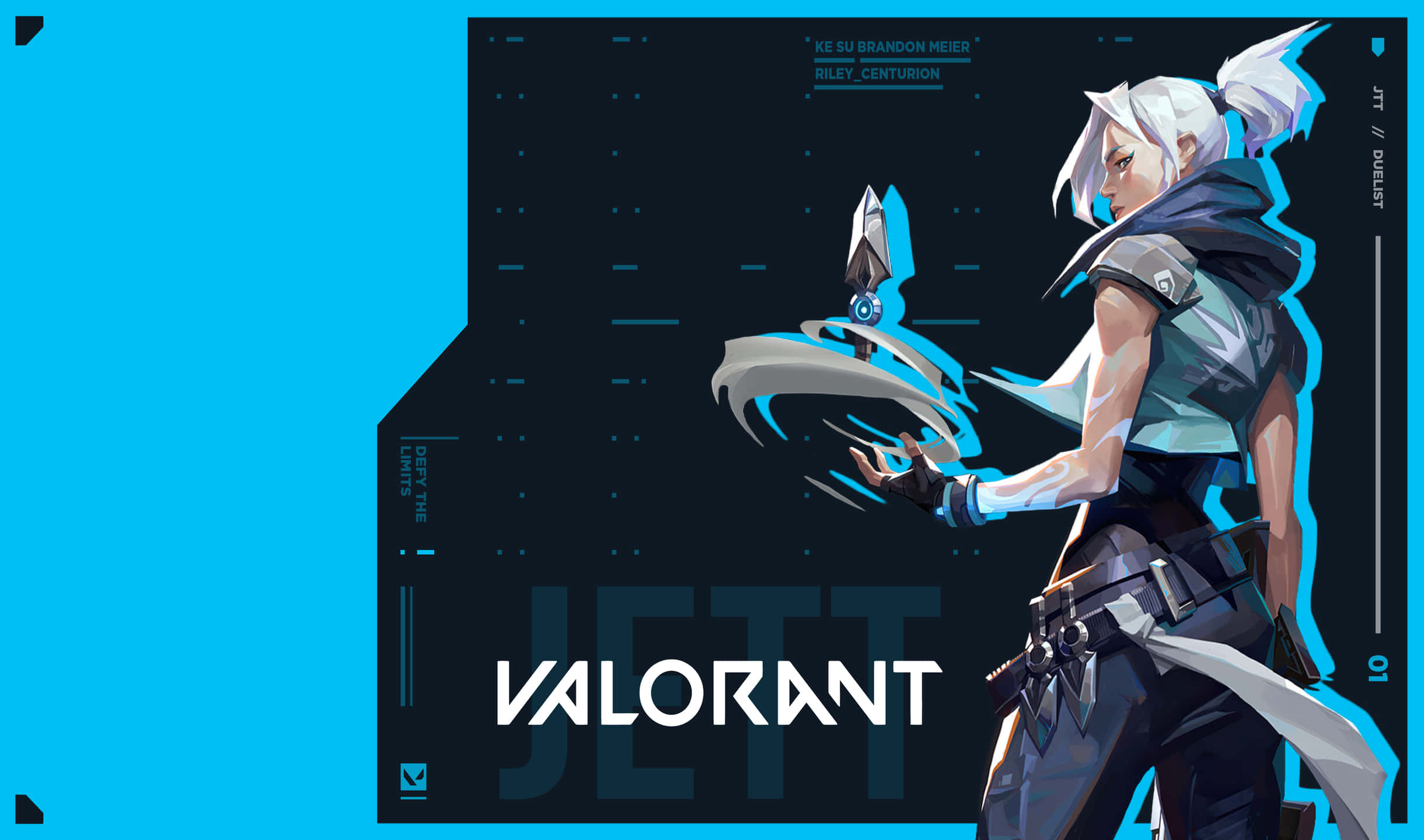 2440x1440 Valorant-taustakuva Jett Sininen Taustakuvat