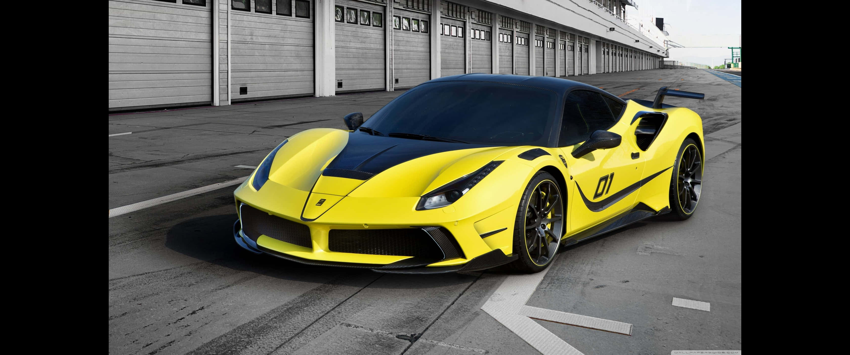 3440x1440p Ferrari-tausta musta kilpi Taustakuvat