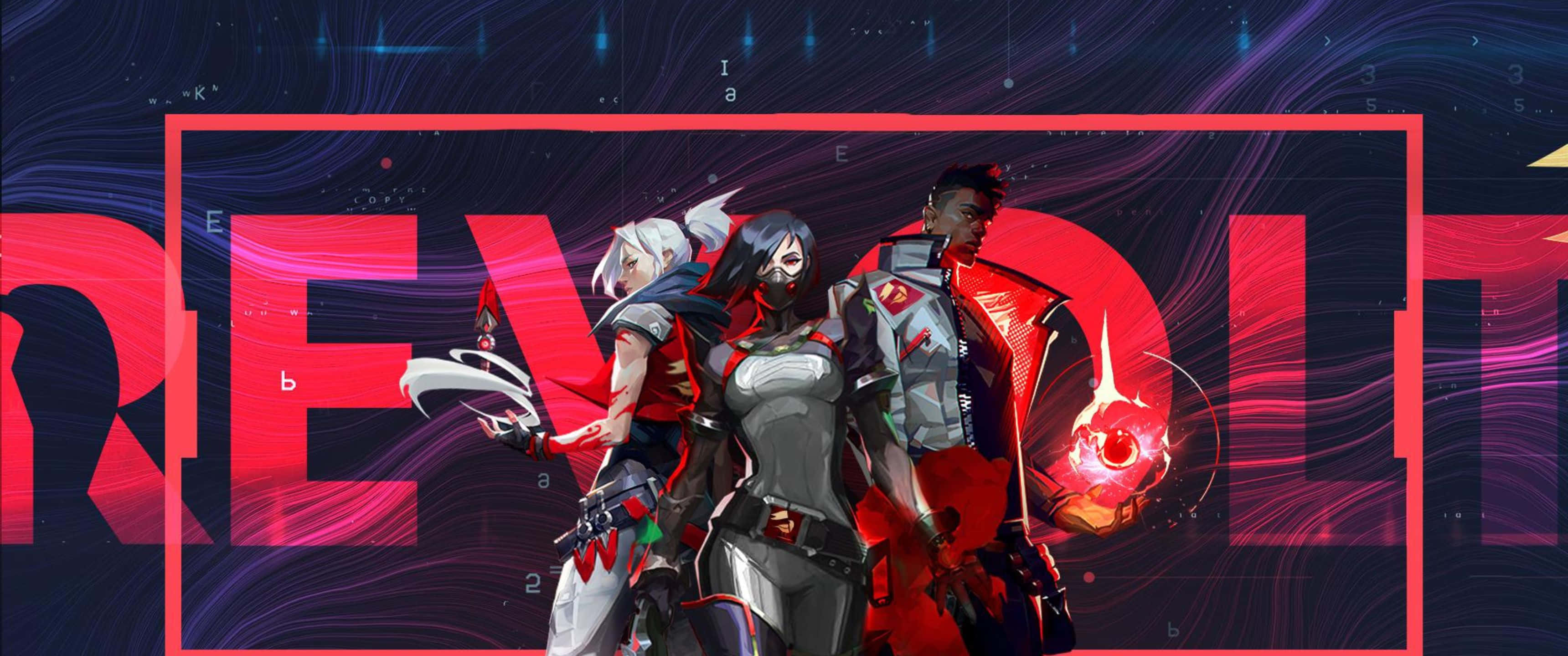 3440x1440p Valorant Jett Viper Phoenix -taustakuva Taustakuvat