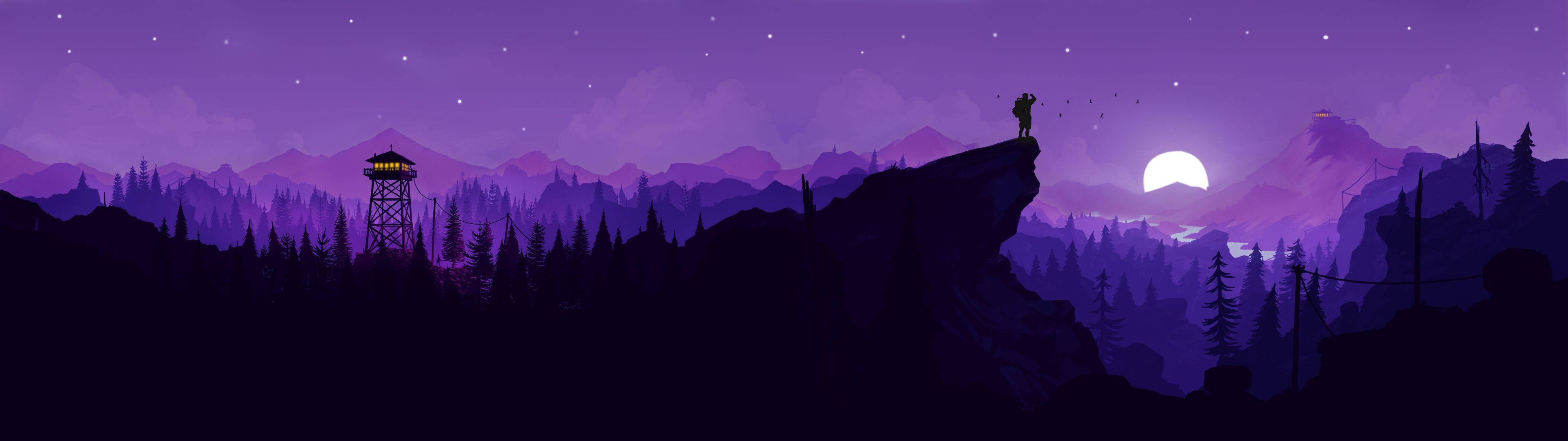 3840x1080 4K Purppuravuoret Taustakuvat