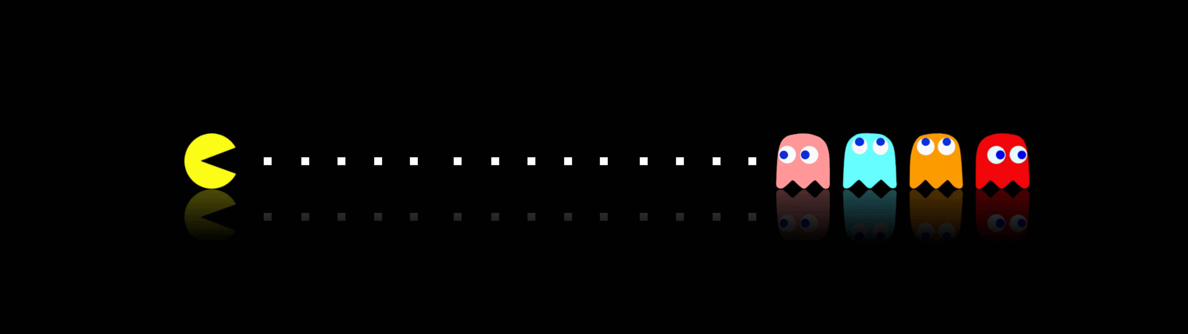 3840x1080 HD Kaksoisnäyttö Pacman Taustakuvat