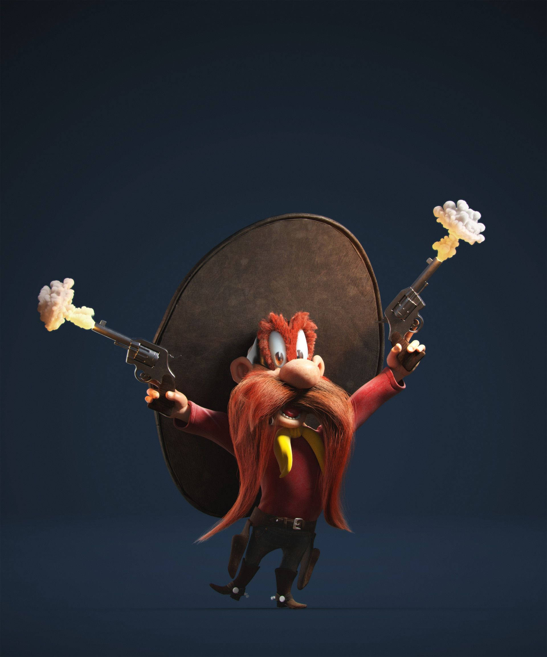 3D-animaatiotaidetta Yosemite Sam Taustakuvat