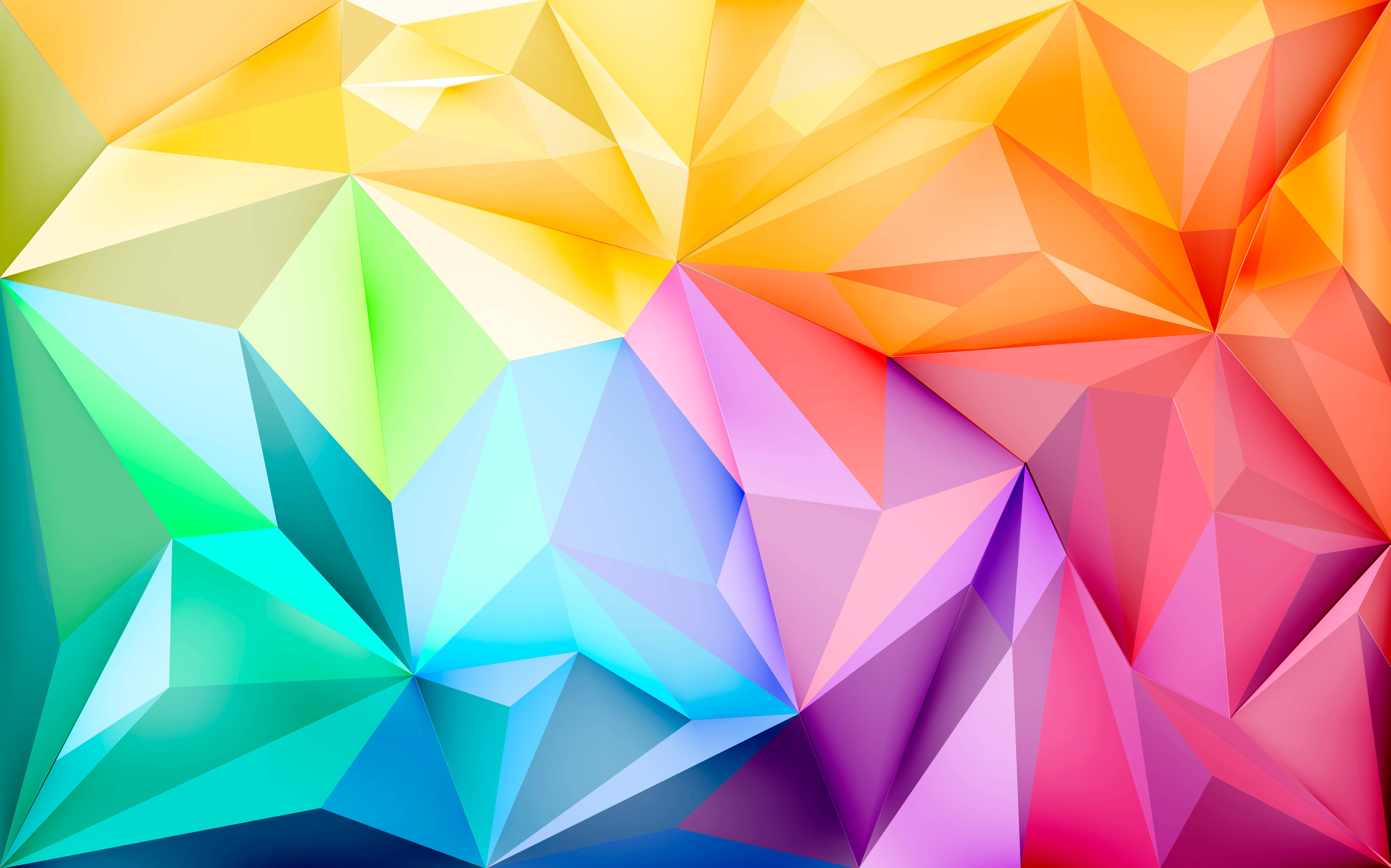 3D-geometrinen grafiikka värikkääksi taustaksi Taustakuvat