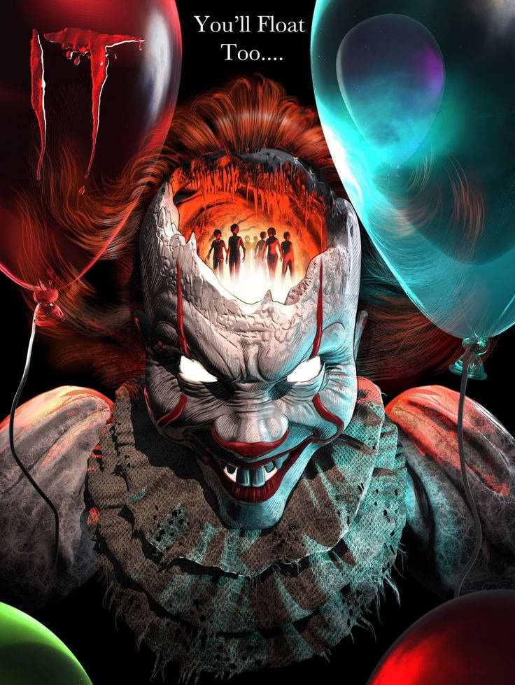 3D kauhukuva Pennywise elokuvasta Se Taustakuvat