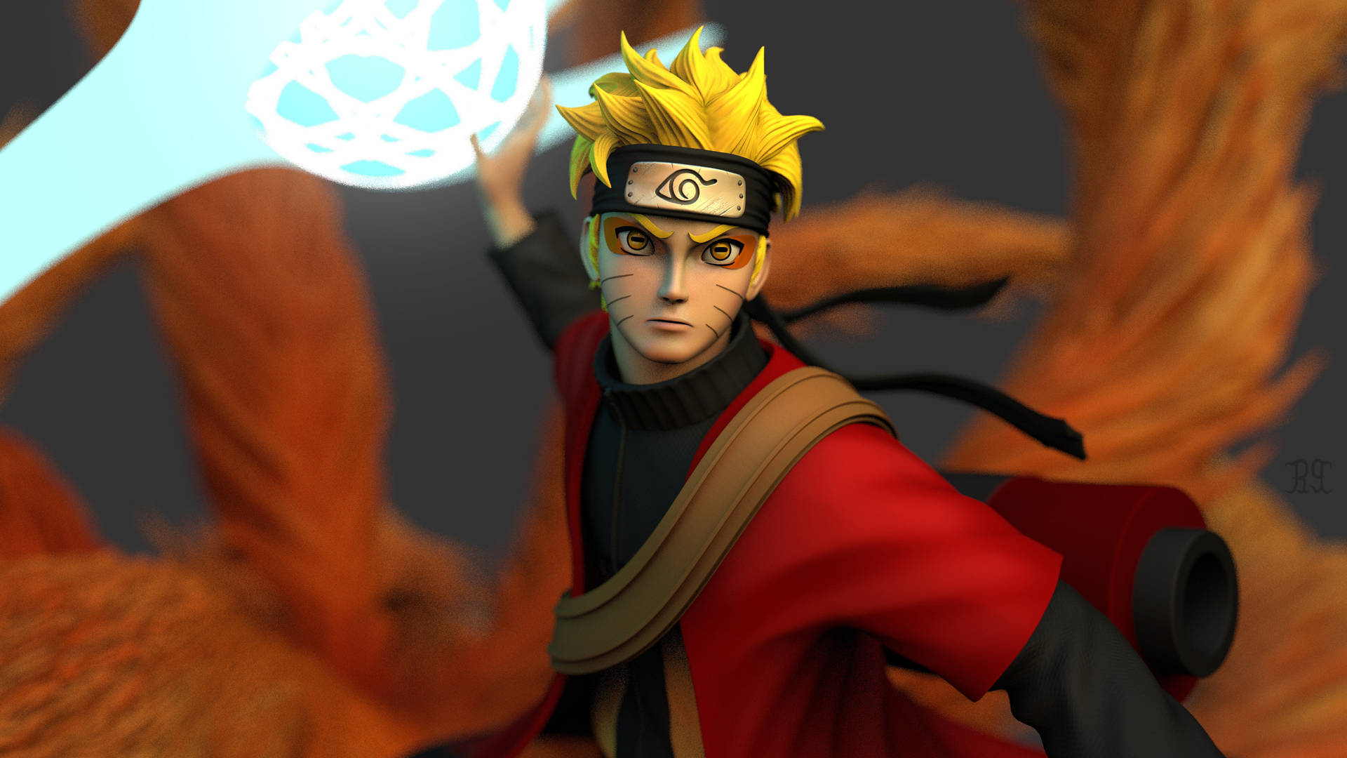 3D Naruto 4K Viisastila-taustakuva
