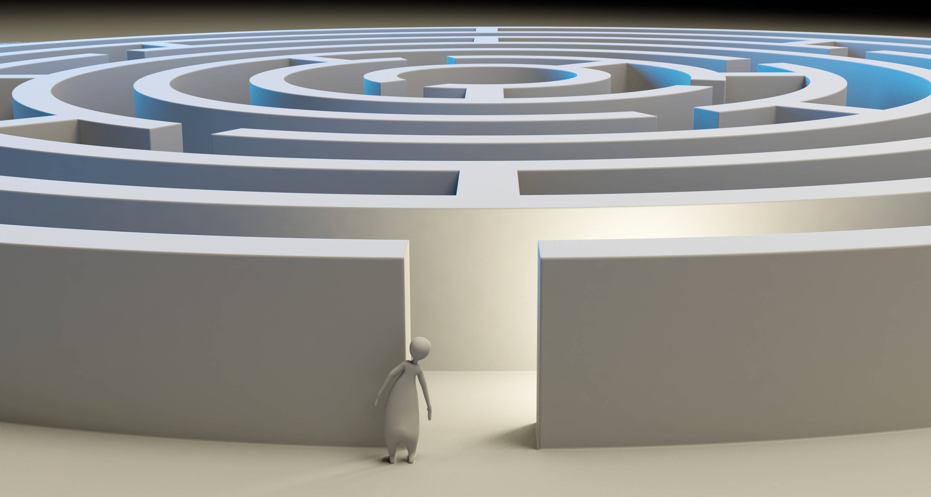 3D Valkoinen Pyöreä Labyrintti Taustakuvat