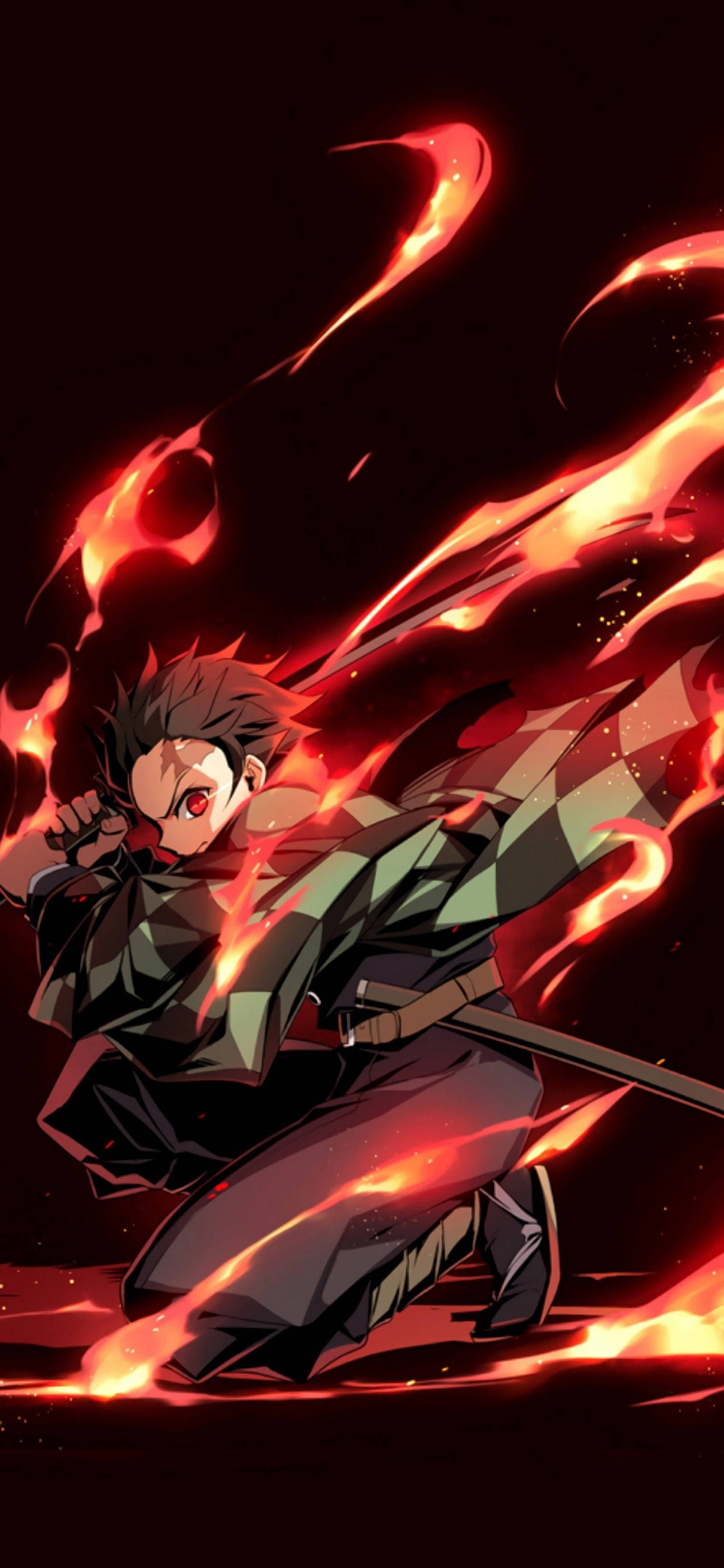 4K Anime iPhone Demon Slayer Tulijumalan Tanssi Taustakuvat