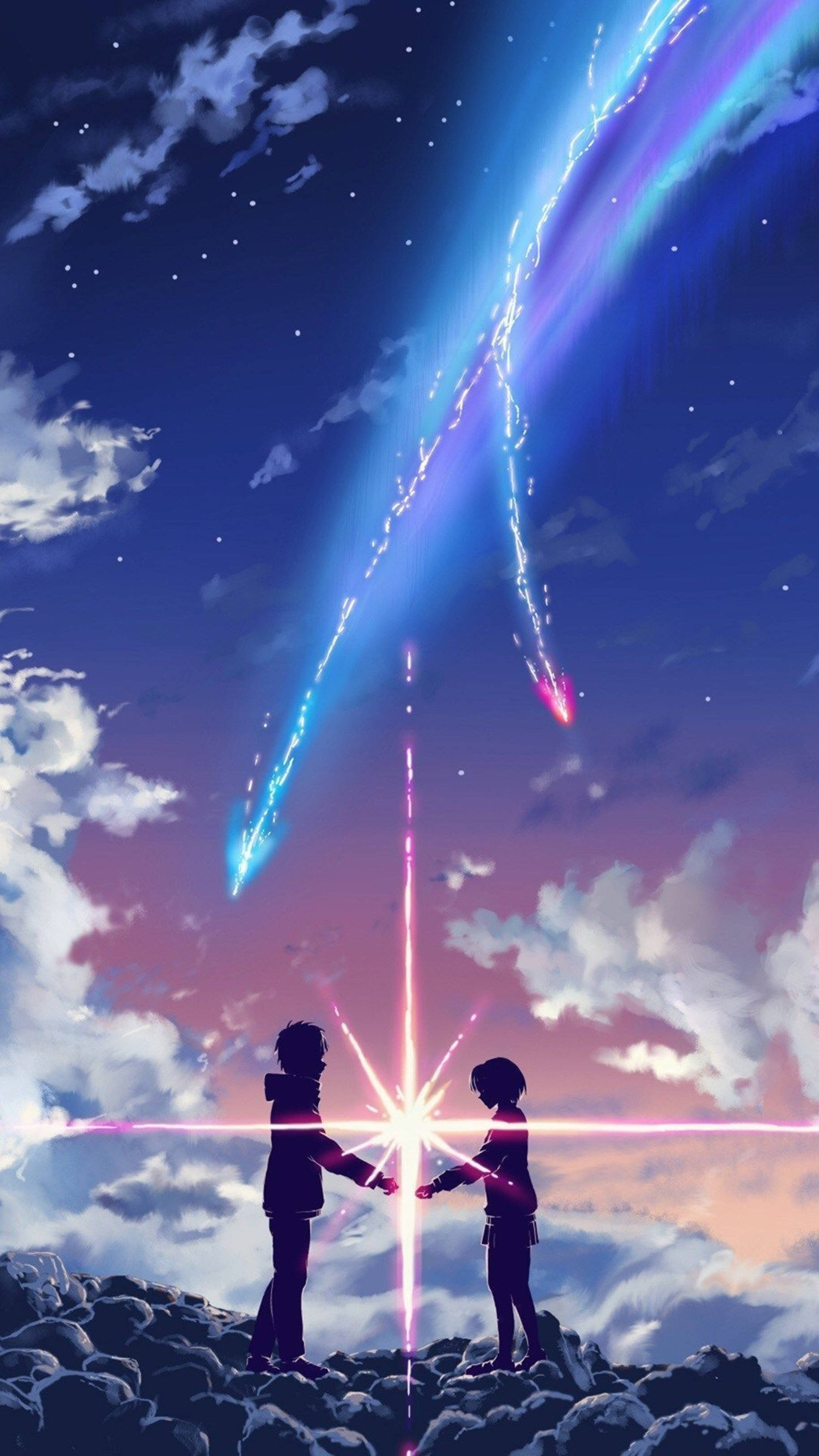 4K Anime iPhone Your Name Taki ja Mitsuha Taustakuvat