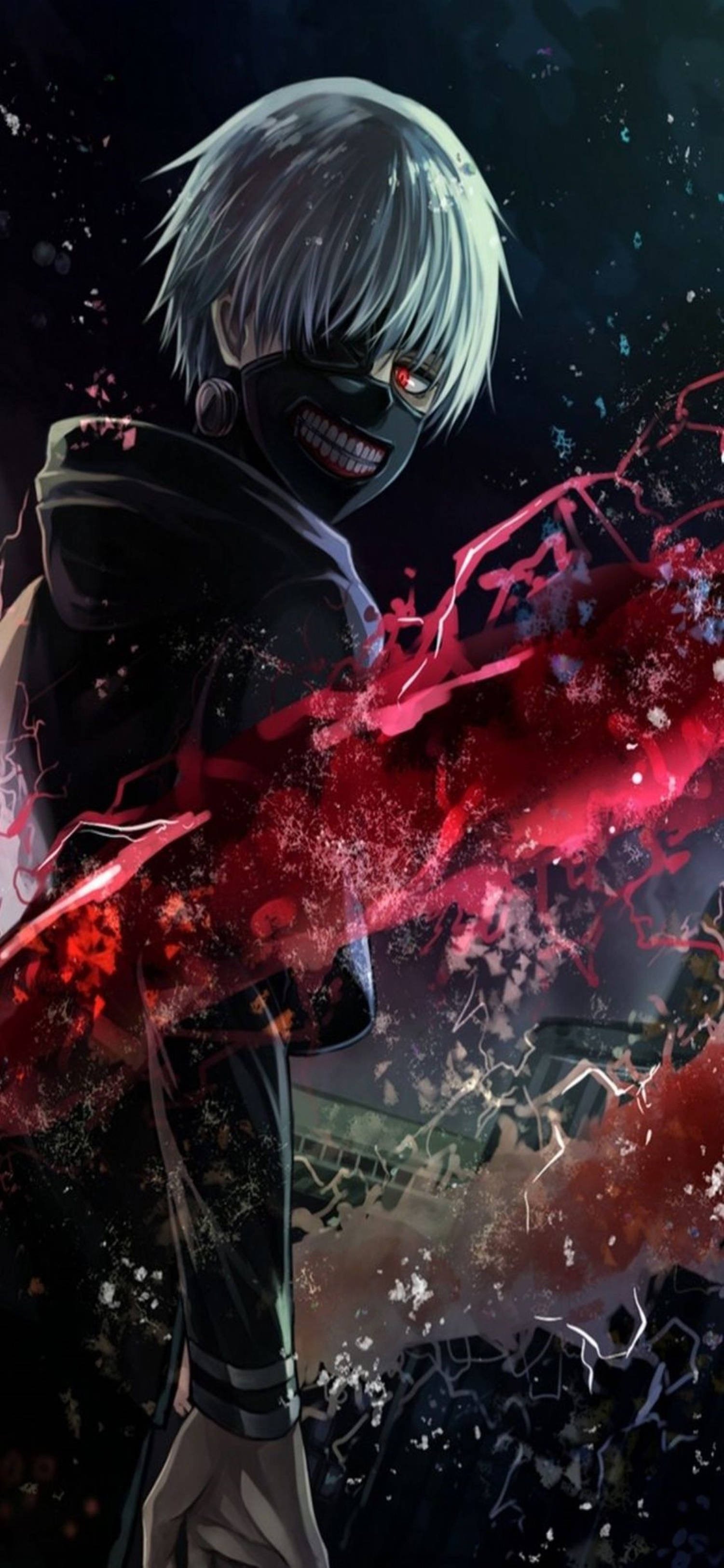 4K Anime iPhone Tokyo Ghoul Punainen Käsi Taustakuvat