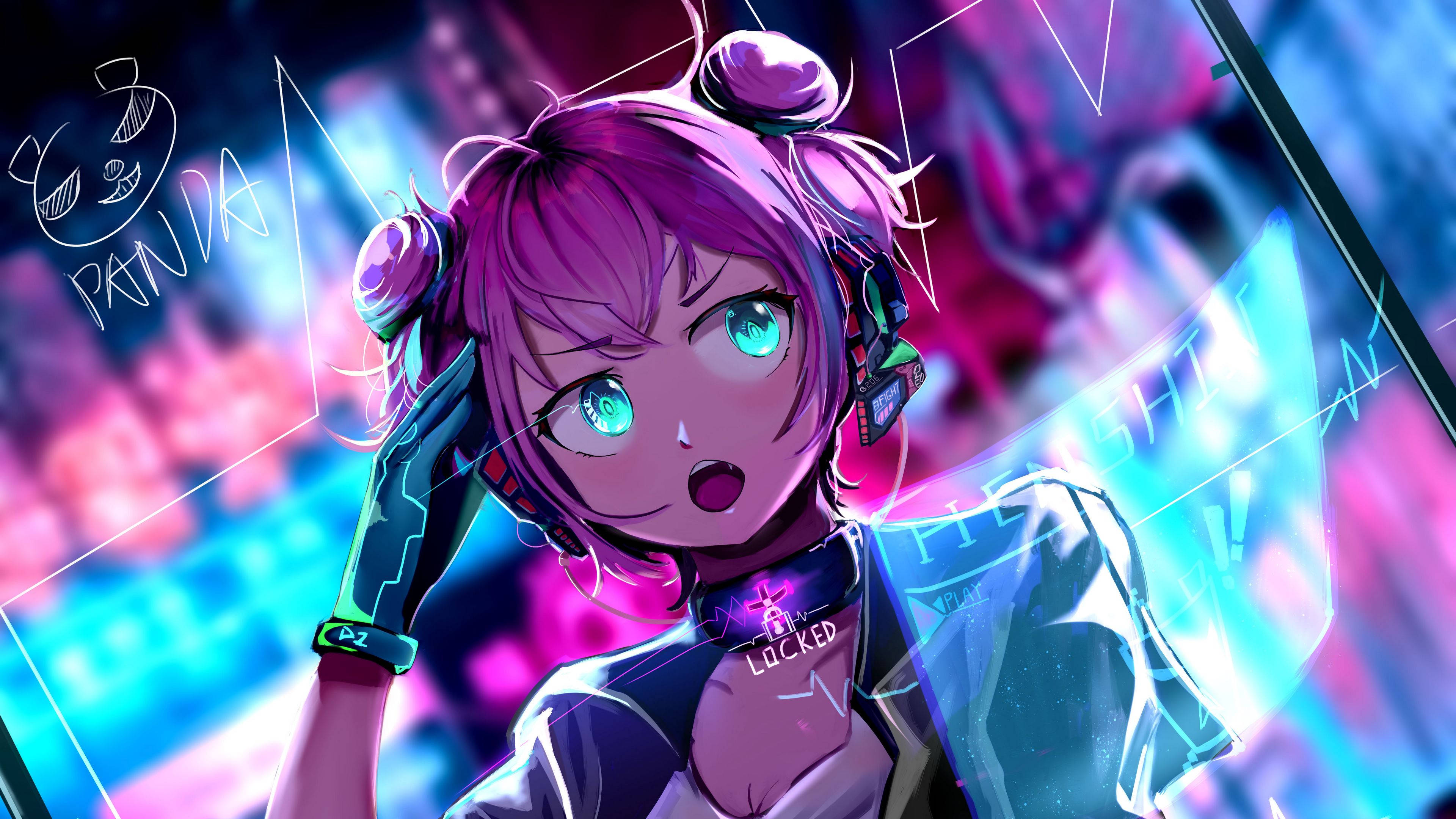 4K Anime Taidetta Sayori Taustakuvat