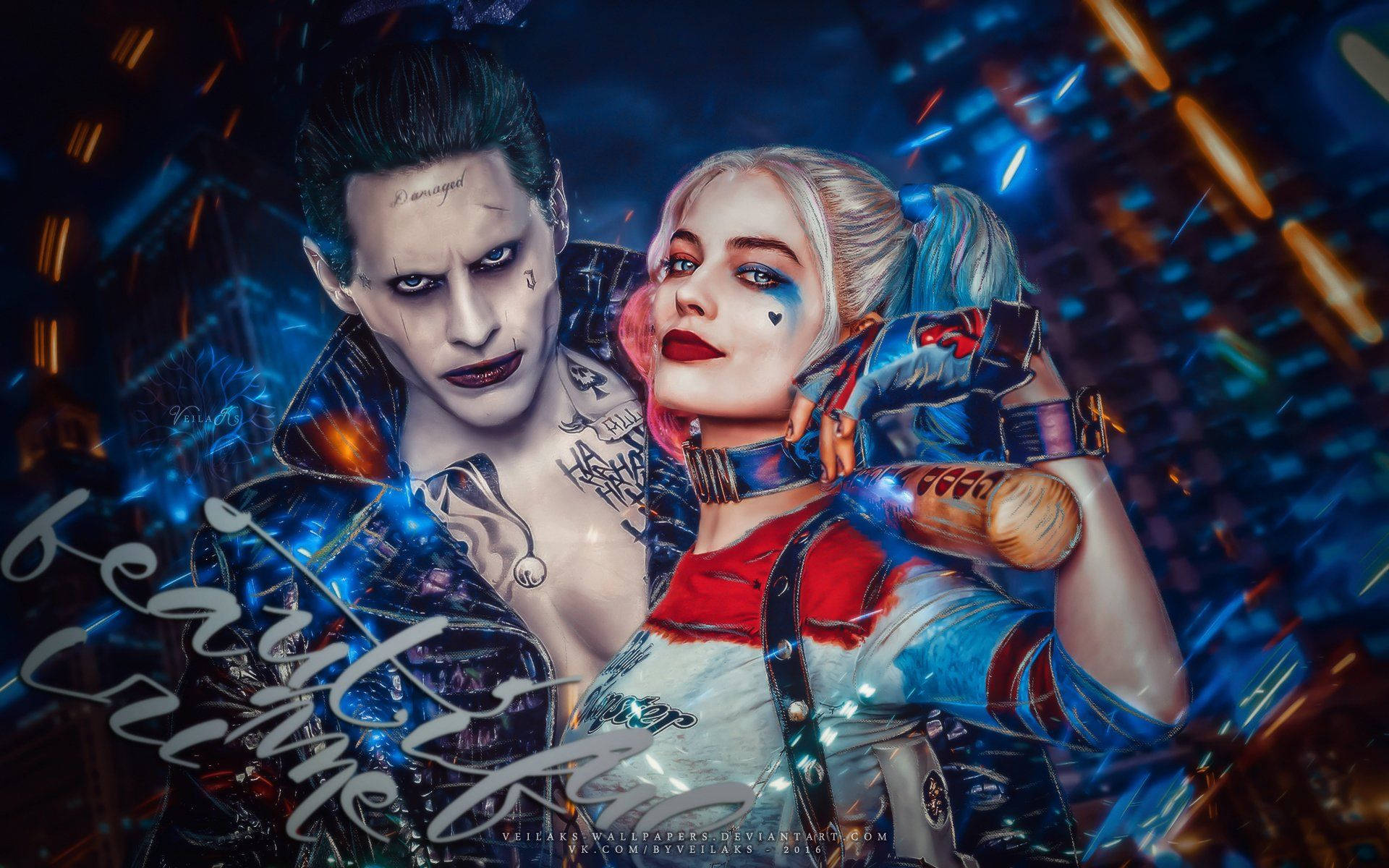 4K Harley Quinn ja Jokeri Taustakuvat