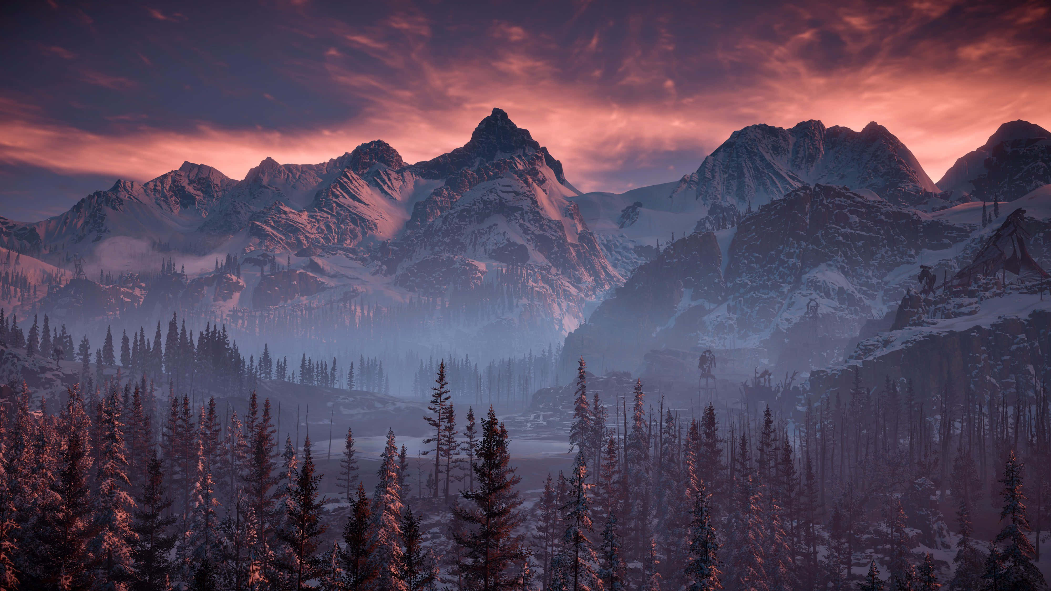 4K Majesteettiset vuoristot Taustakuvat