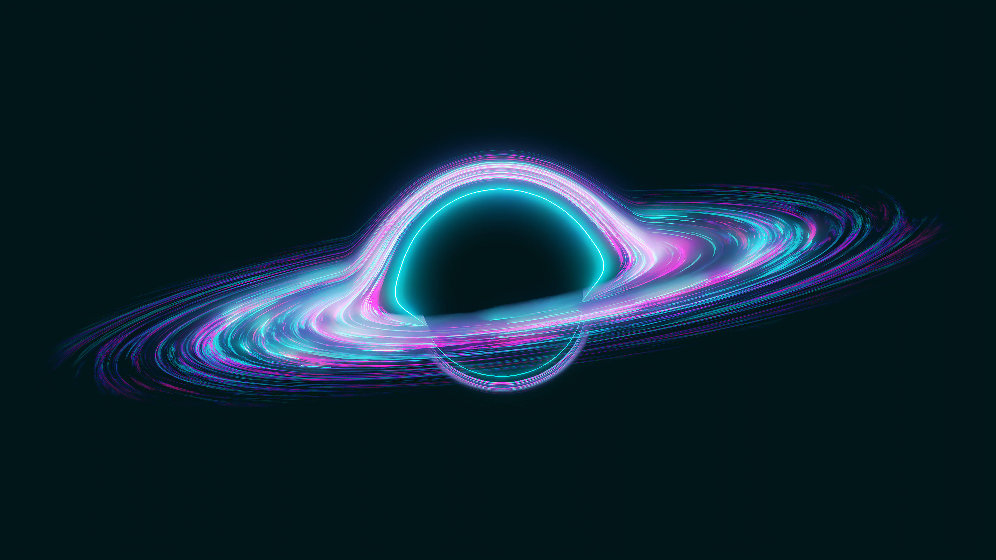 4K Musta Aukko Neon Taustakuvat