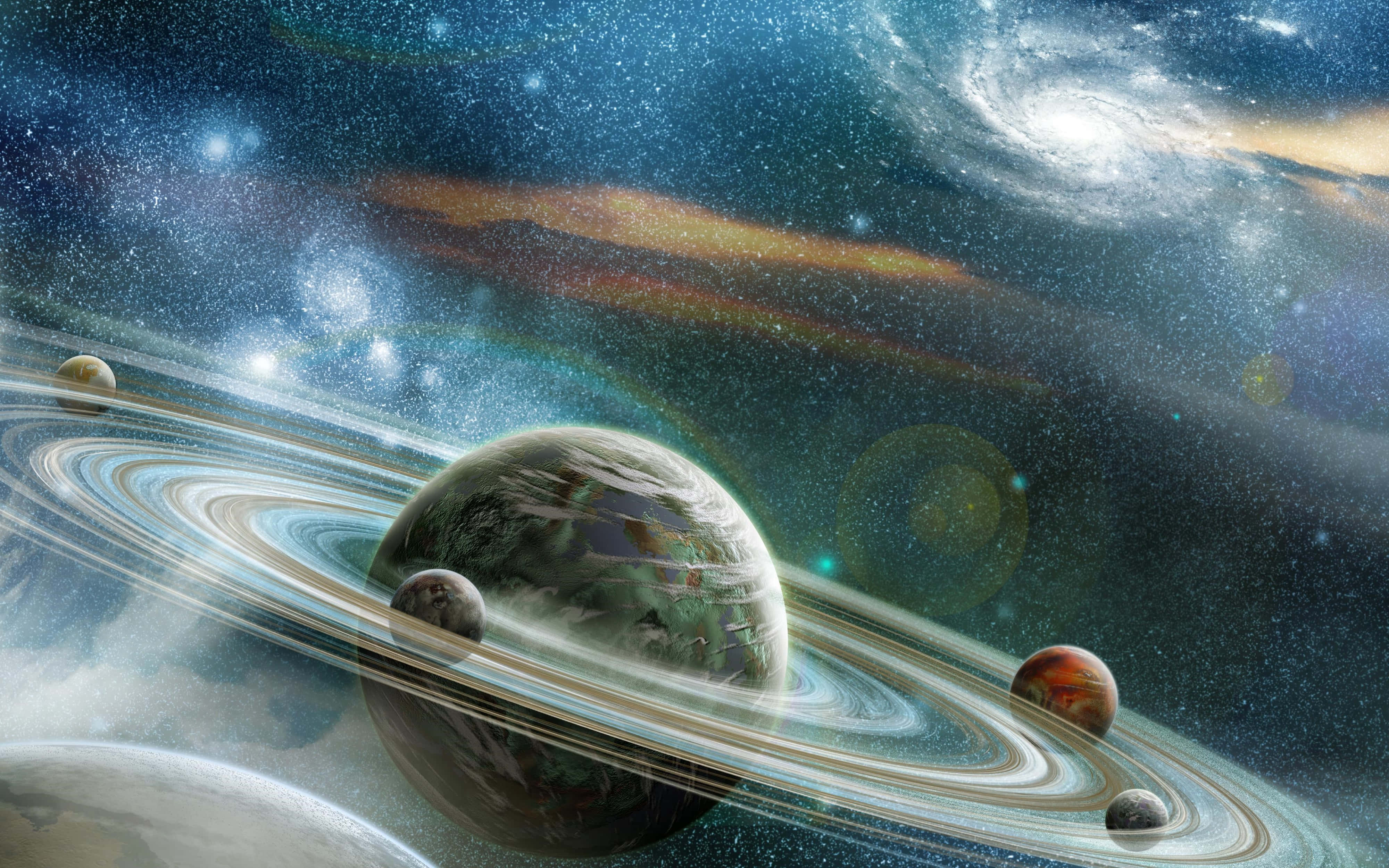 4K Universumi Planeetti Saturnus Taustakuvat