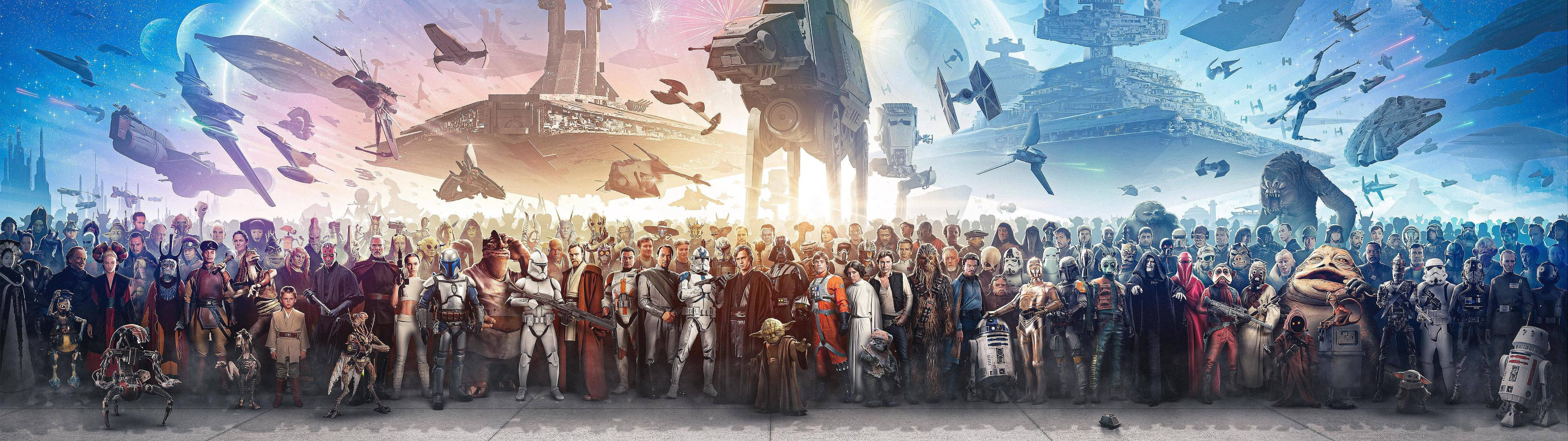 5120x1440 Pelitähti Star Wars -hahmot Taustakuvat