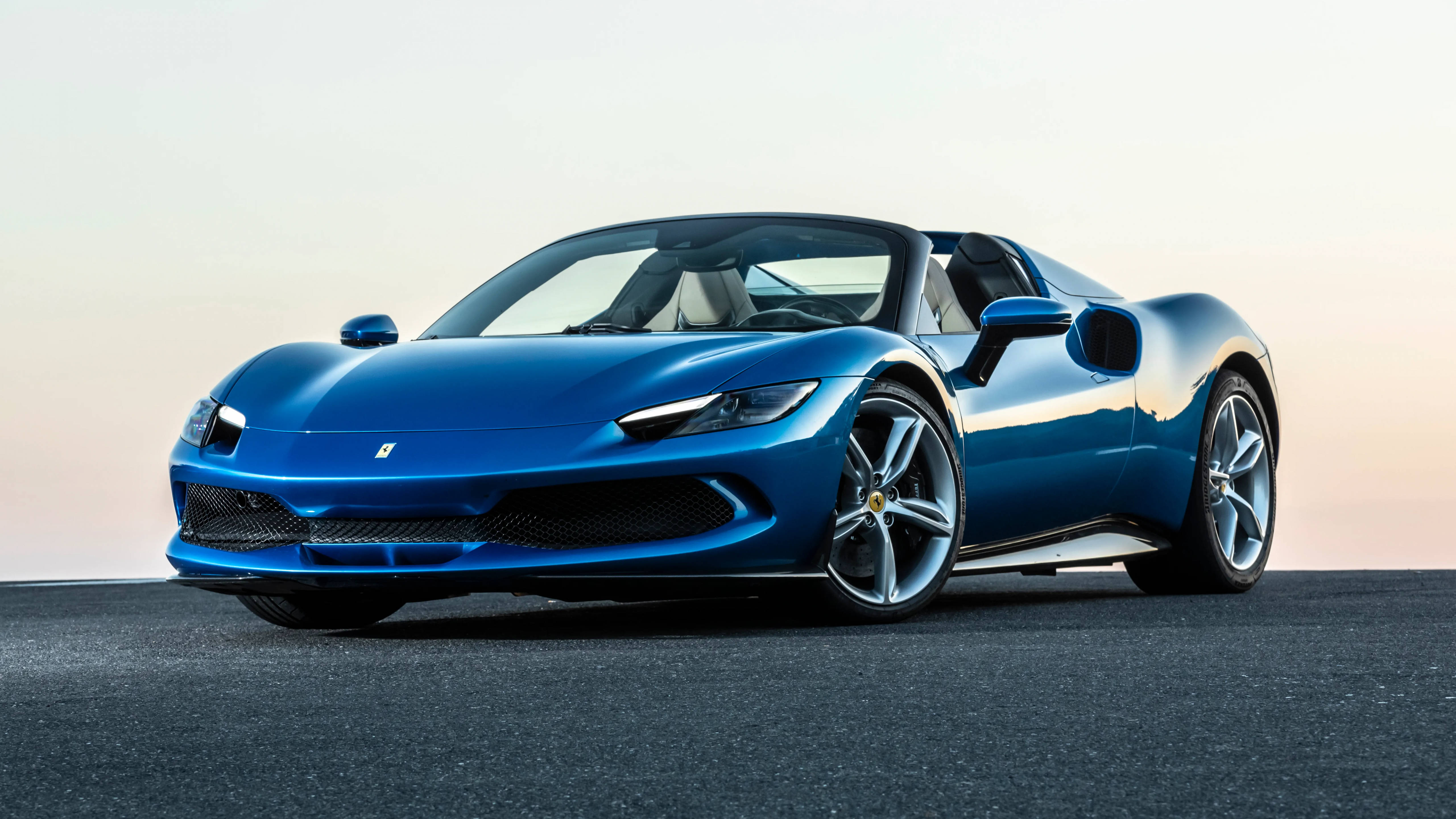 5120X1440 Sininen Ferrari-auto Taustakuvat