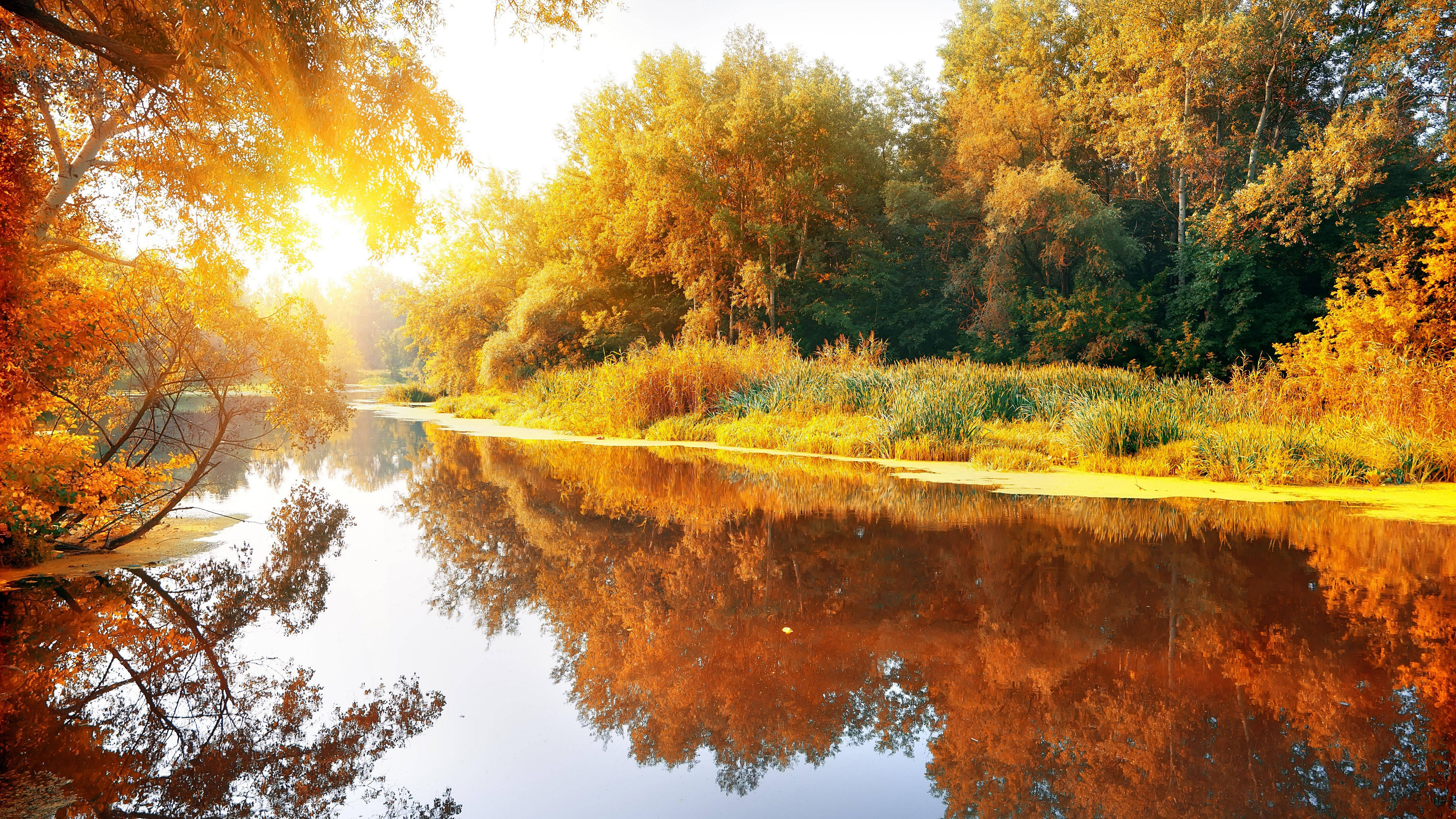 8K 7680x4320 Ultra HD -resoluutio työpöytä joki Taustakuvat