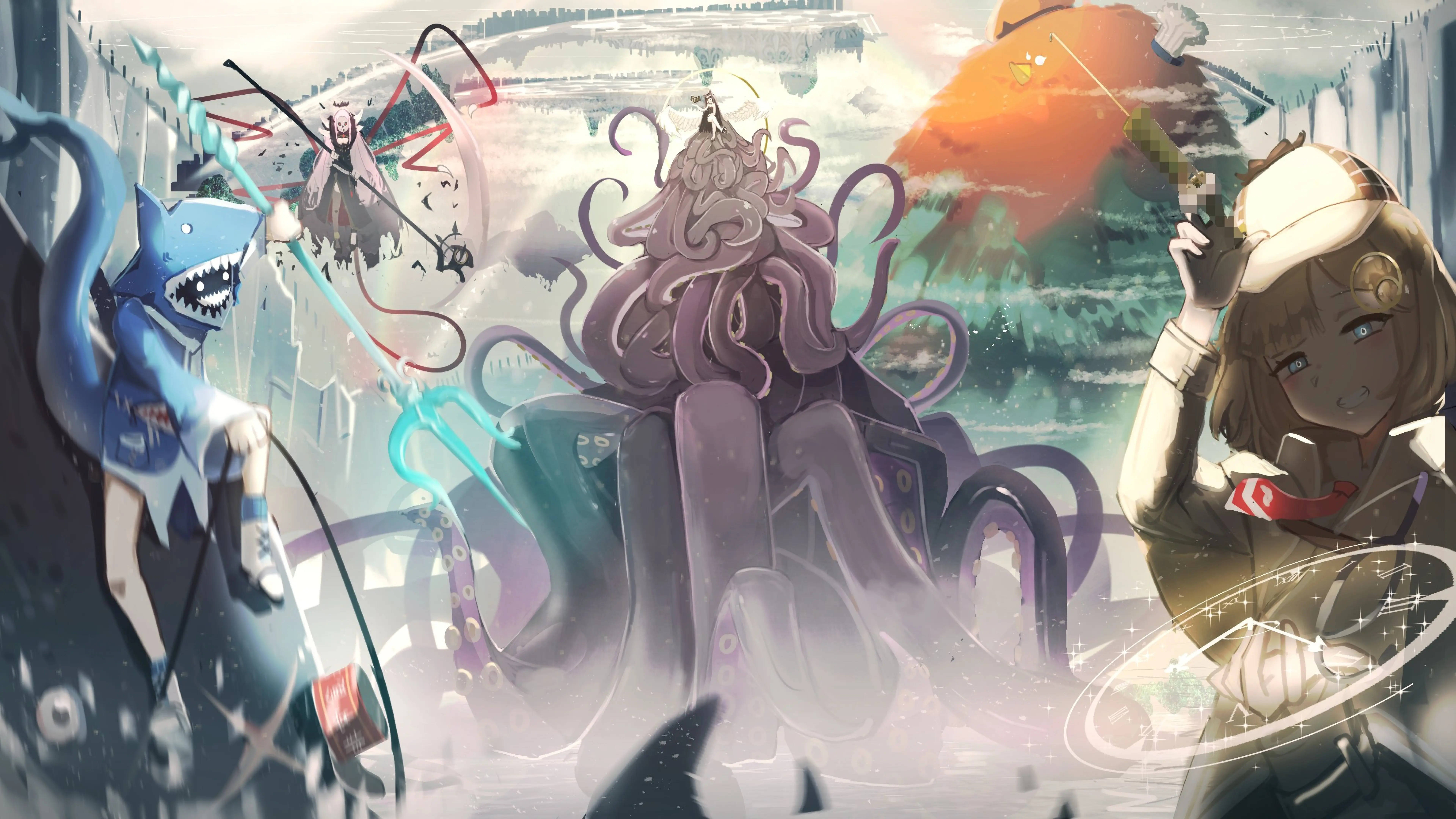8K Anime HoloMyth Taideteos Taustakuvat