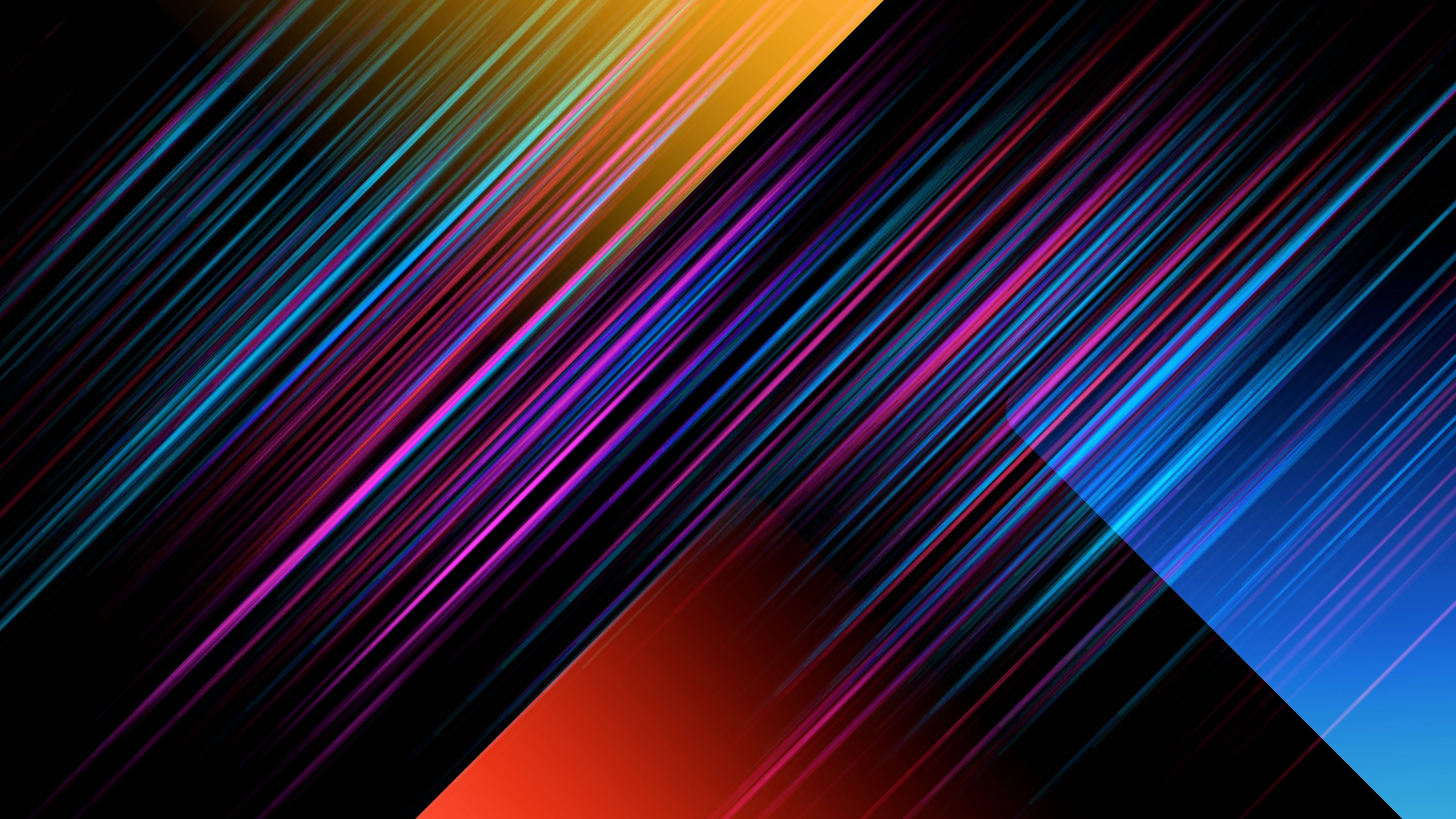 8K Ultra HD Värikkäitä Viivoja Ja Muotoja Taustakuvat
