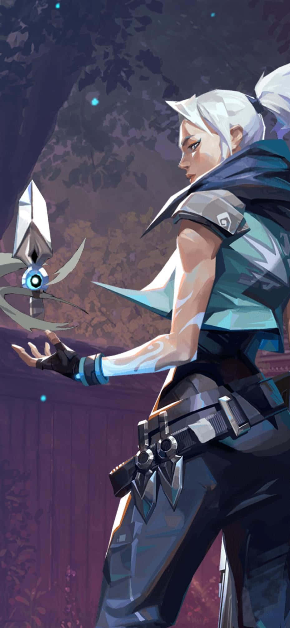 a female character with white hair and a sword Taustakuvat