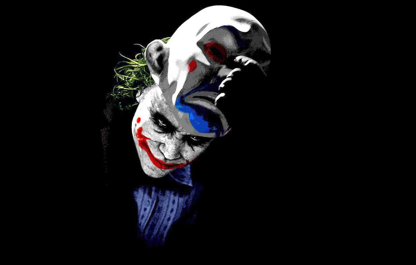 Aavemainen kuva miehestä, joka käyttää Jokerinaamaria Taustakuvat