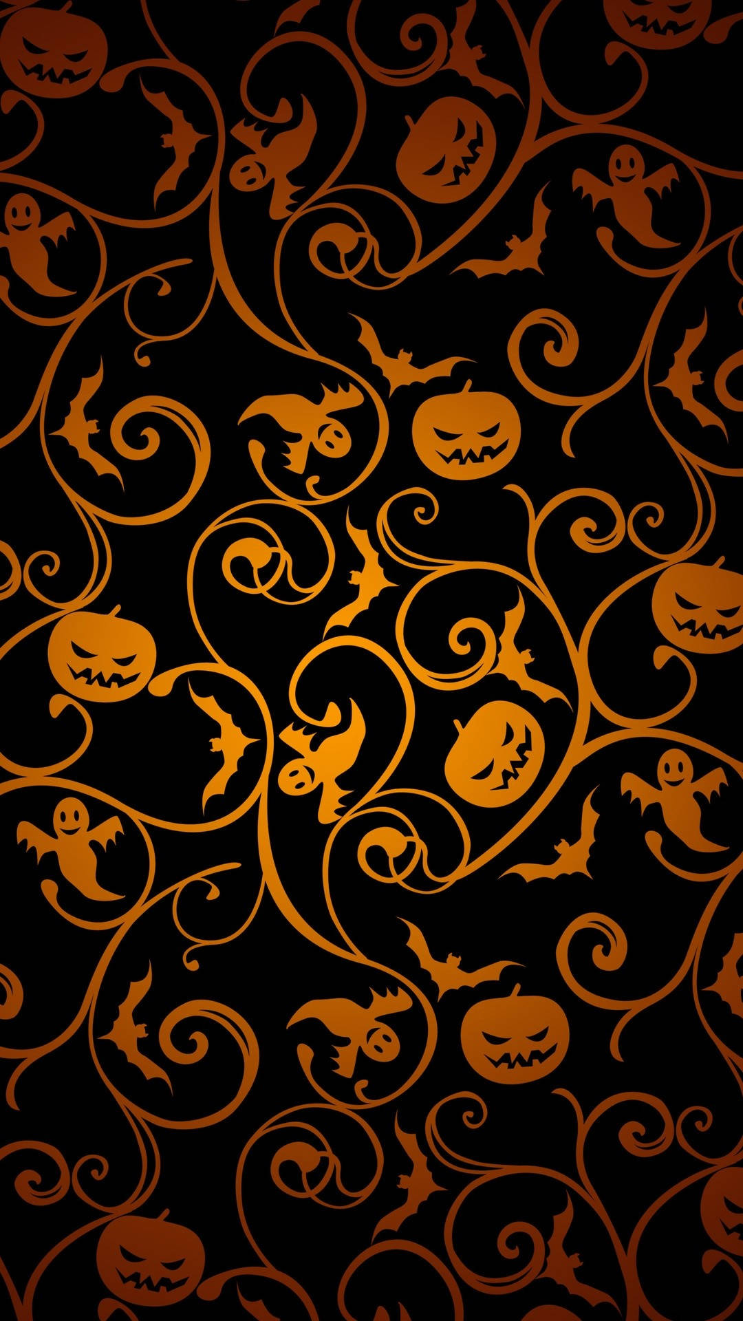 Abstrakti Halloween-kuvio iPhonelle Taustakuvat