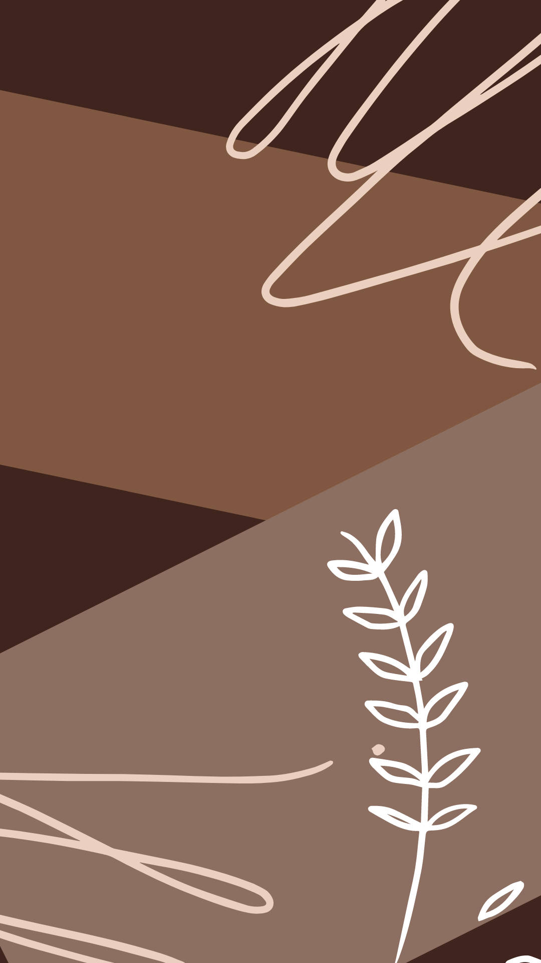Abstrakti kukkainen beige ruskea esteettinen Taustakuvat