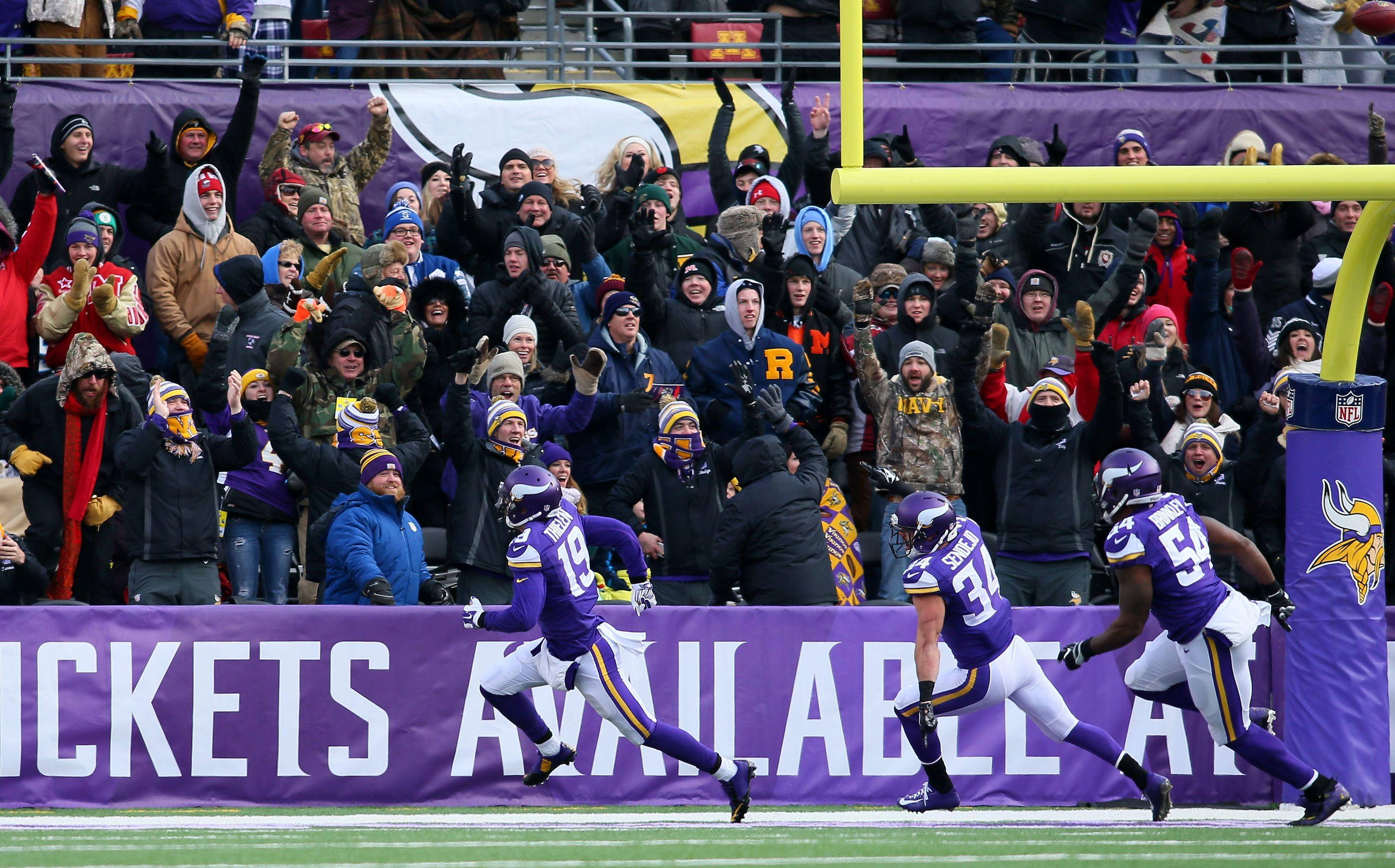 Adam Thielen jalkapallomaali Taustakuvat