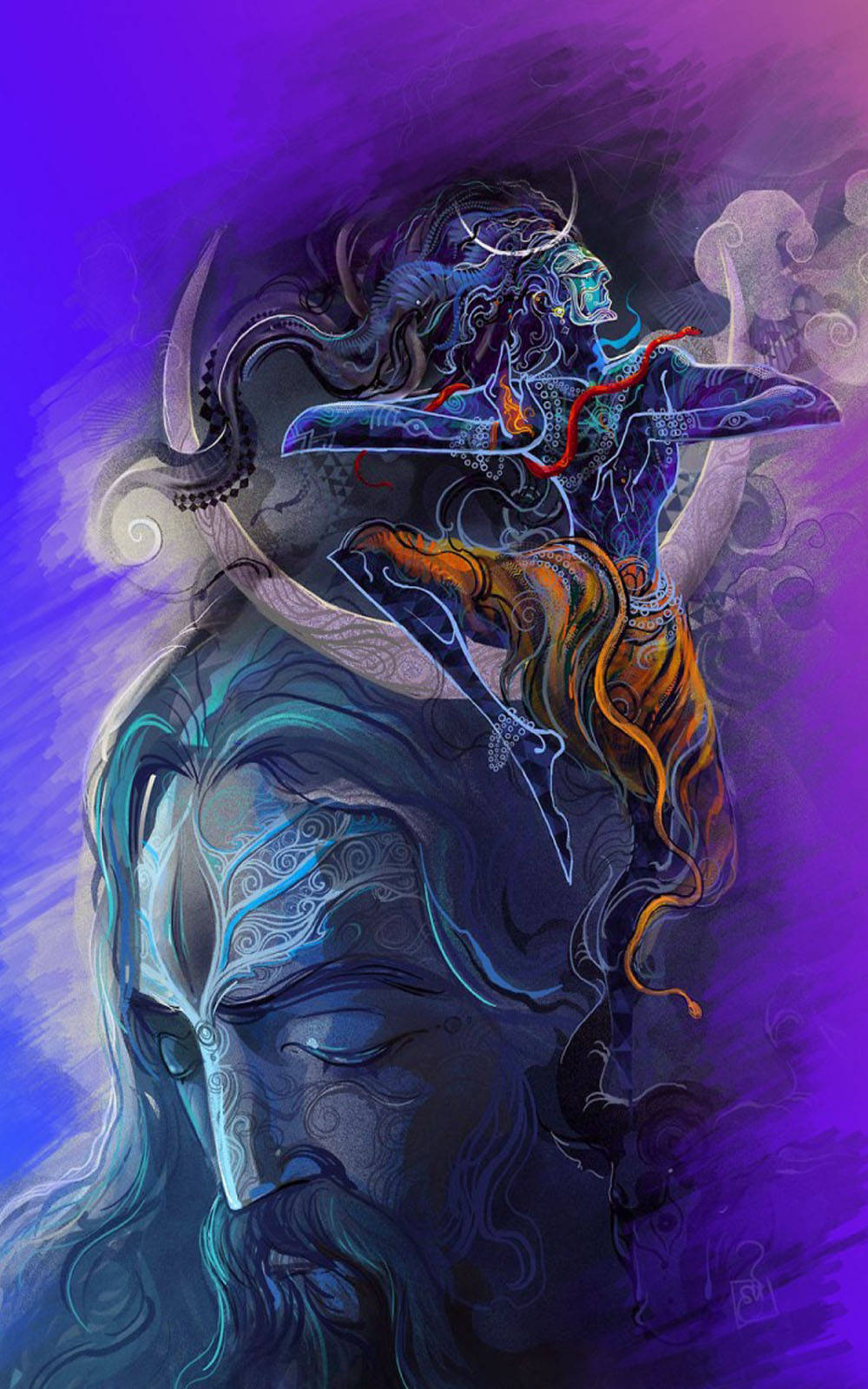 Aghori Shiva Taide Taustakuvat