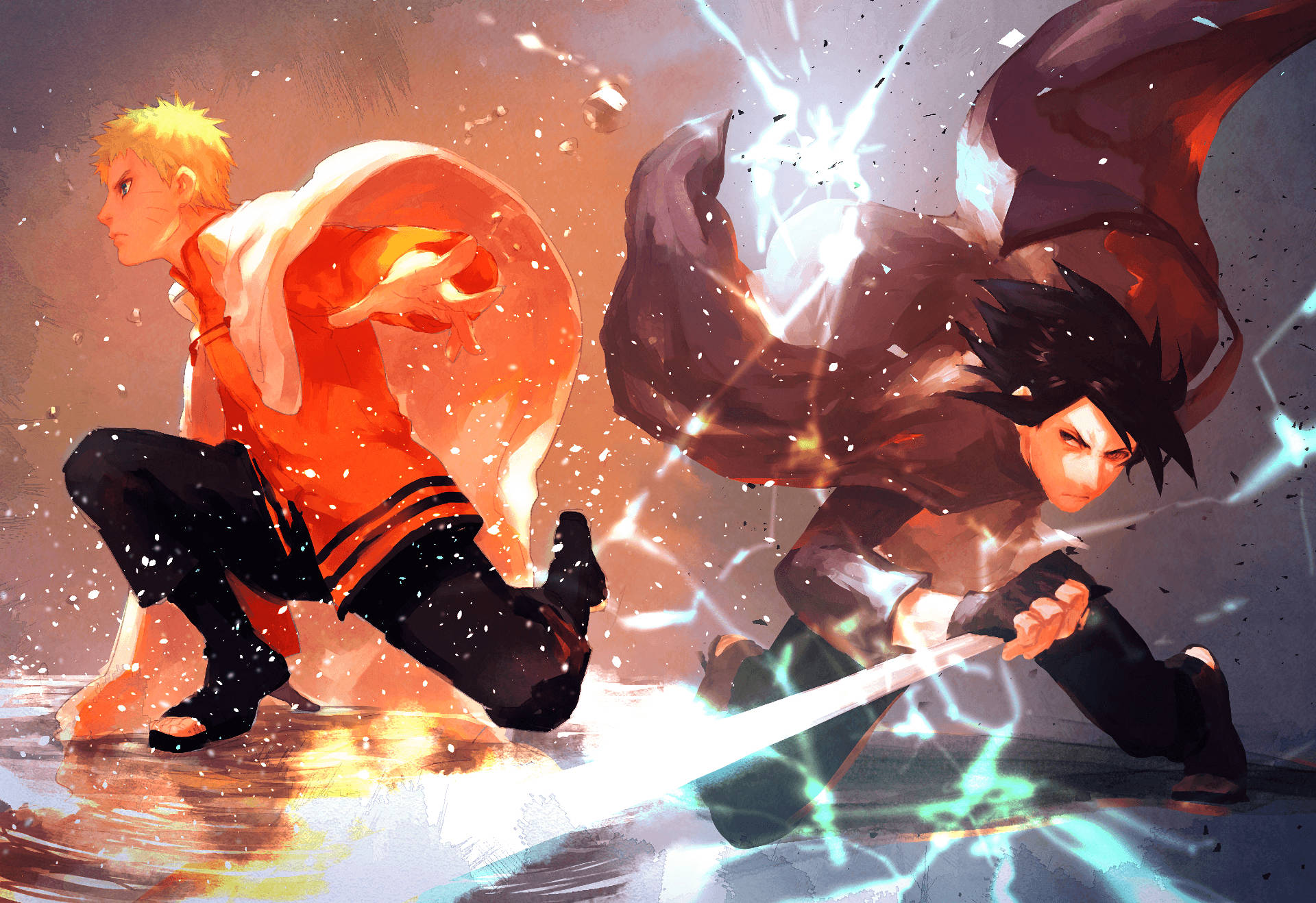 Aikuiset Naruto ja Sasuke -kaksikko Taustakuvat