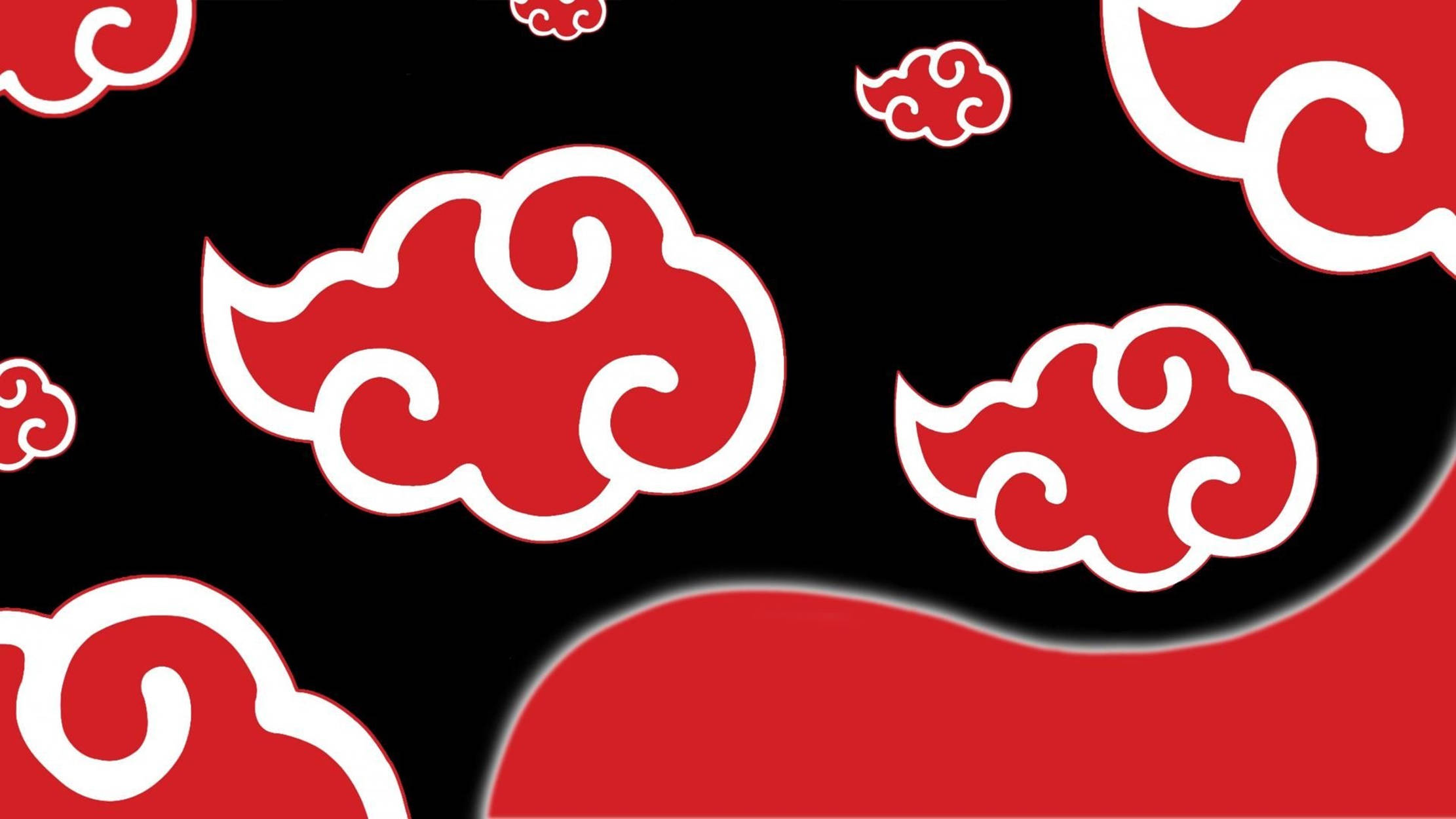 Akatsuki-logo tyylitellyt punaiset pilvet Taustakuvat