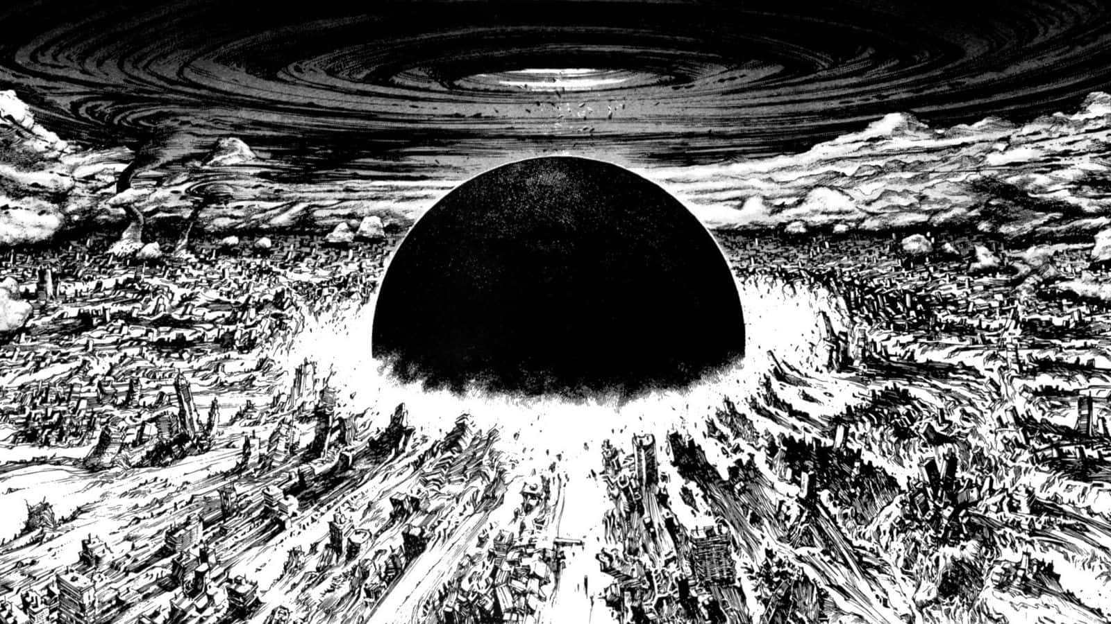 Akira-tausta mangapanelista Taustakuvat