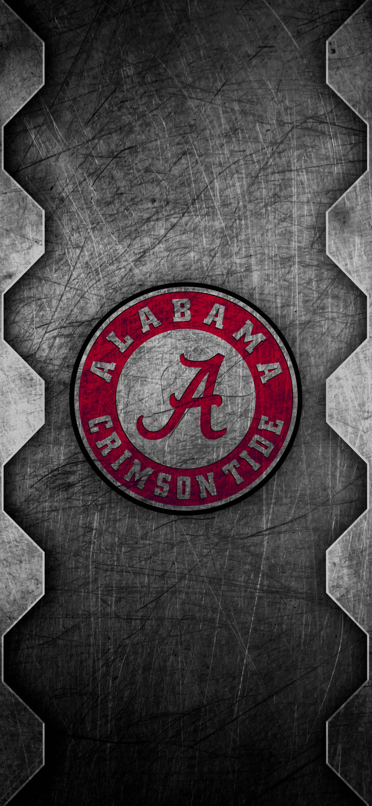 Alabama Crimson Tide naarmutettu metallitaide Taustakuvat