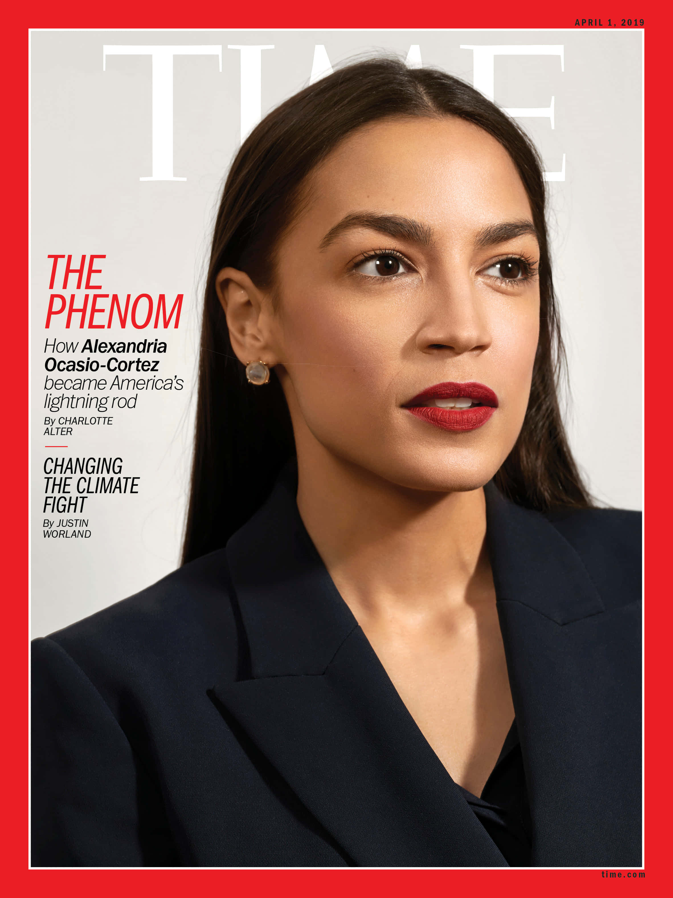 Alexandria Ocasio-Cortez Time-lehden kannessa Taustakuvat