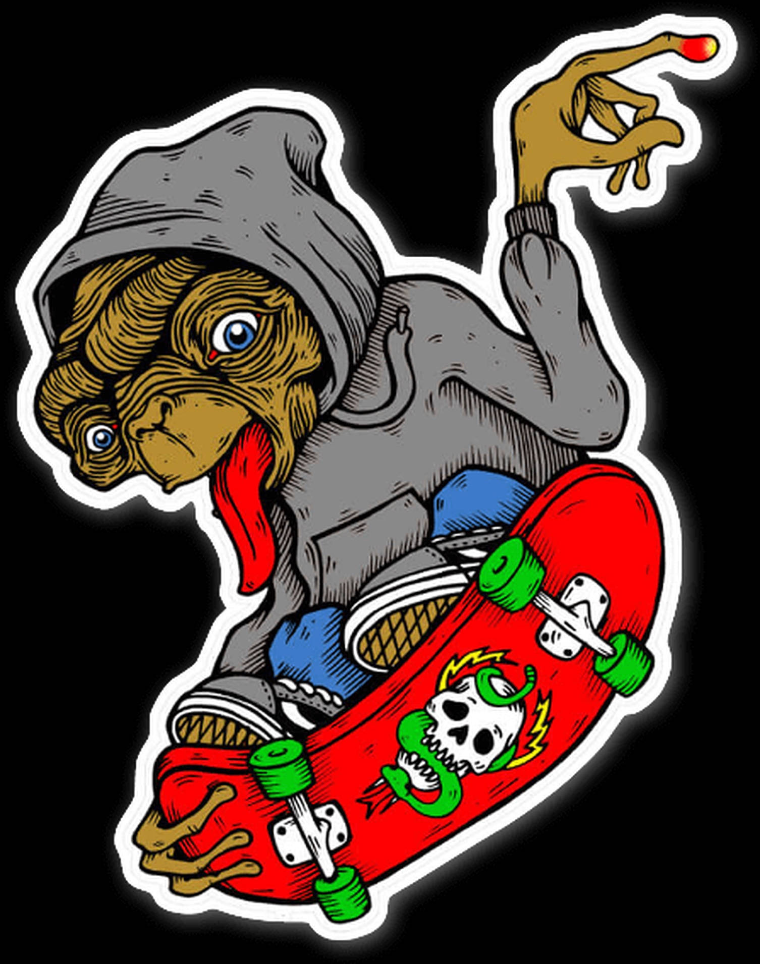 Alien Skater Boy -estetiikka Taustakuvat