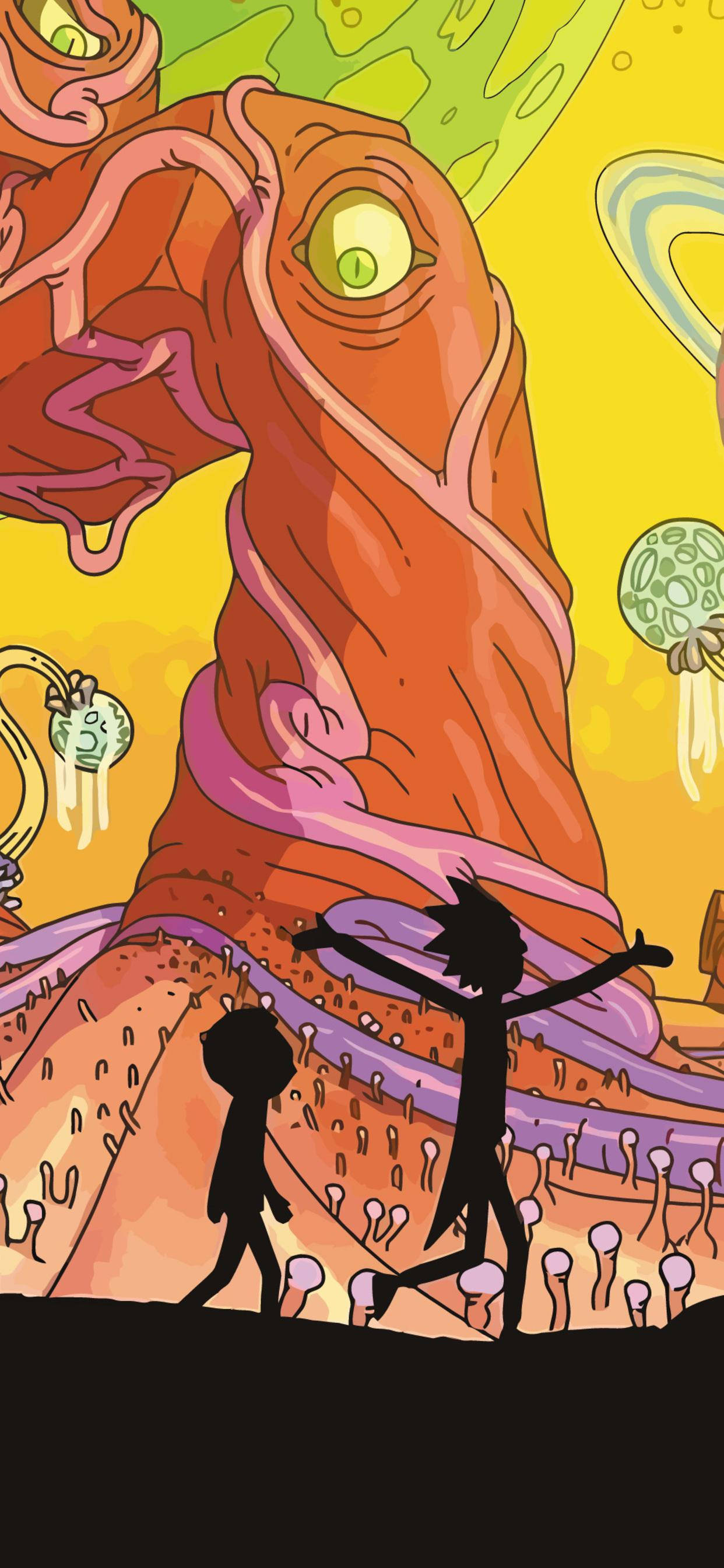 Alien Tree Rick And Morty iPhone Taustakuvat