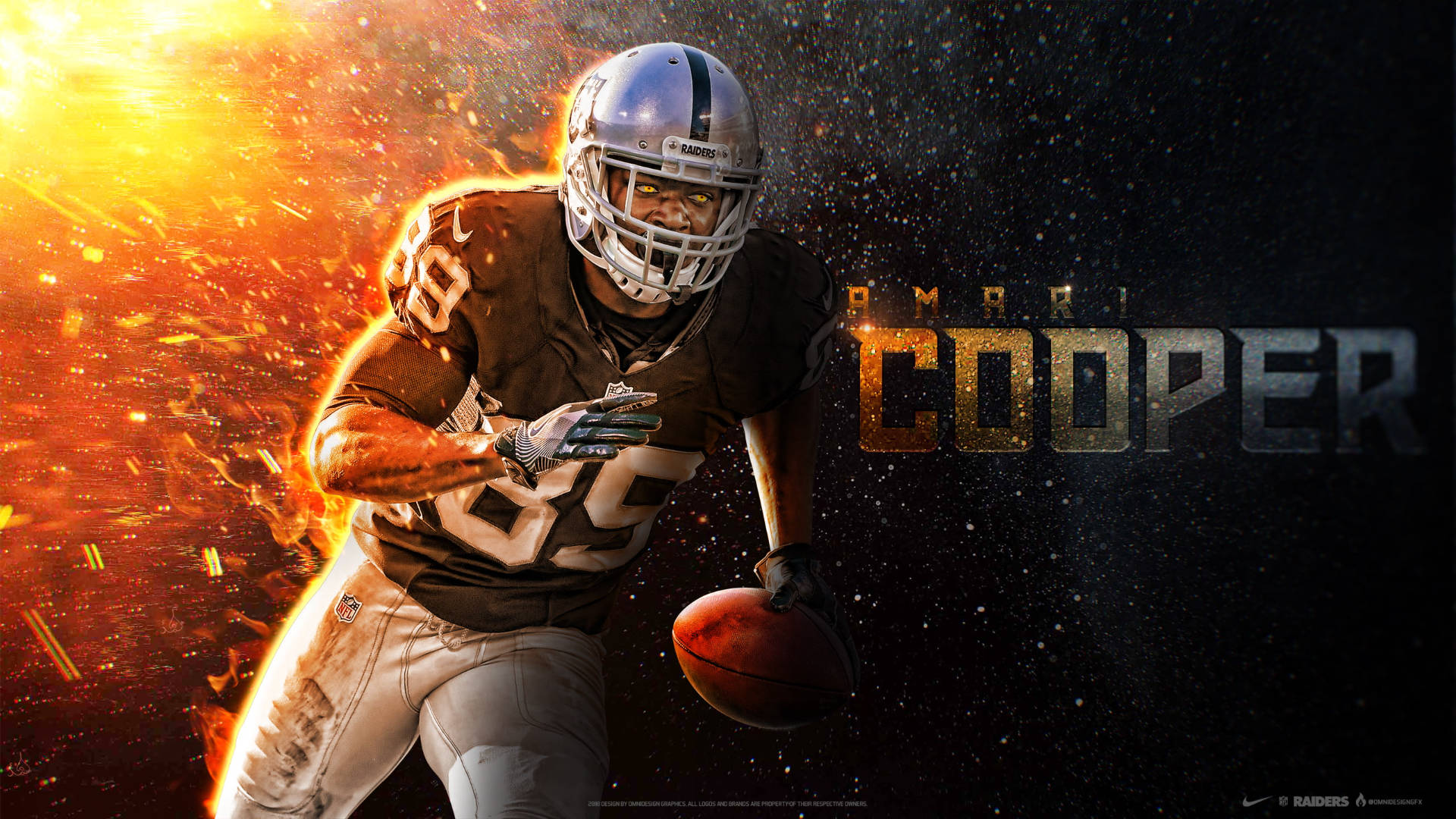 Amari Cooper Raiders ryntäämässä Taustakuvat