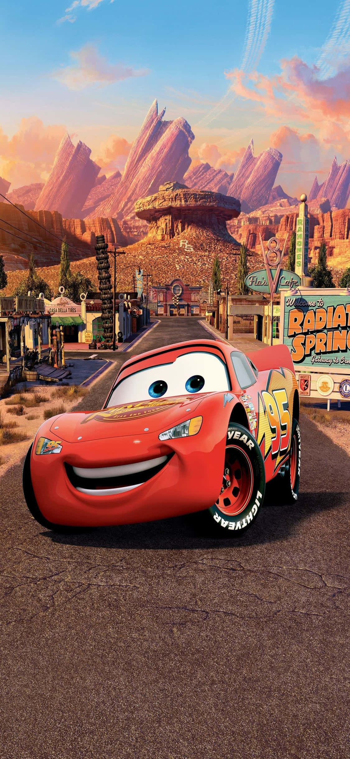 Ammattilaiskuski McQueen iPhone X Cars -tausta Taustakuvat
