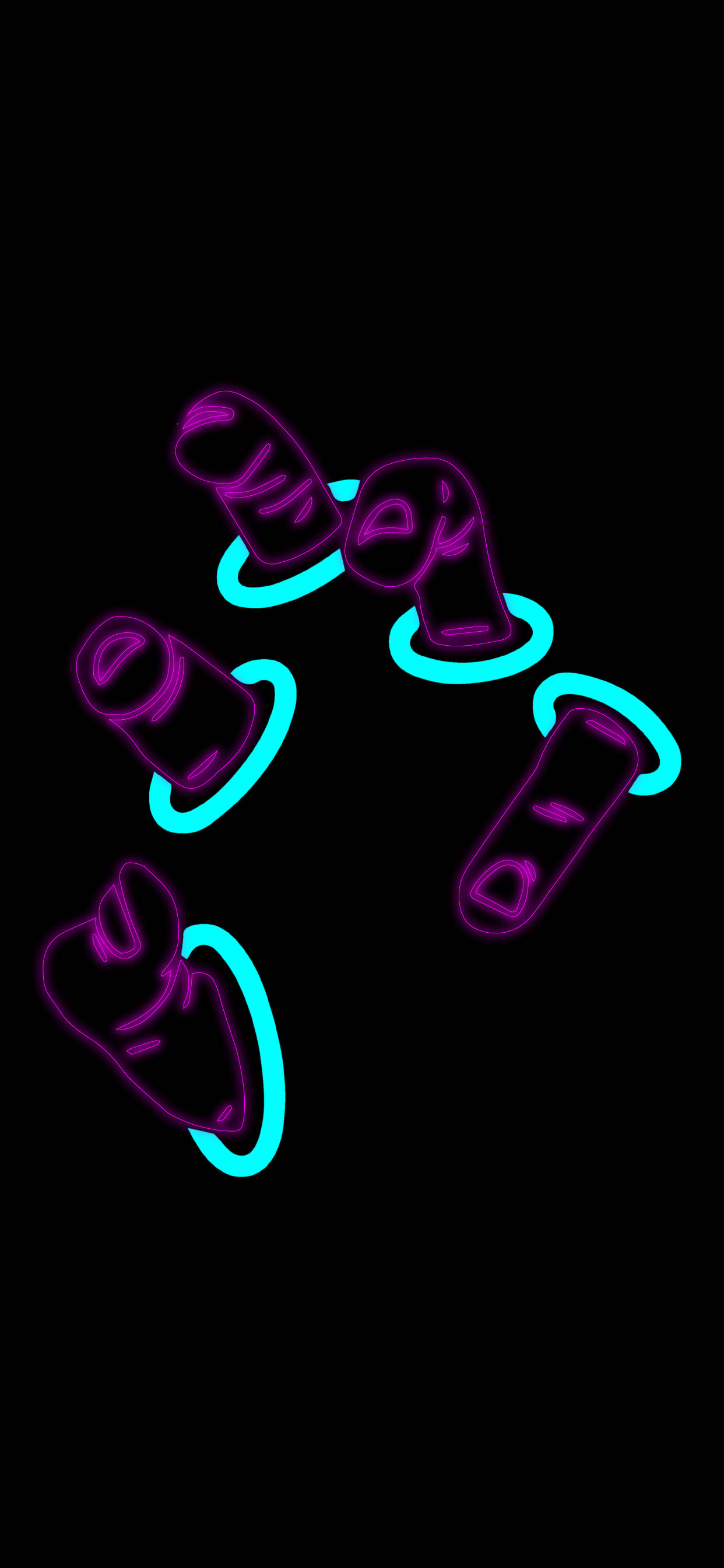AMOLED Android Outo Neon Sormet Taustakuvat