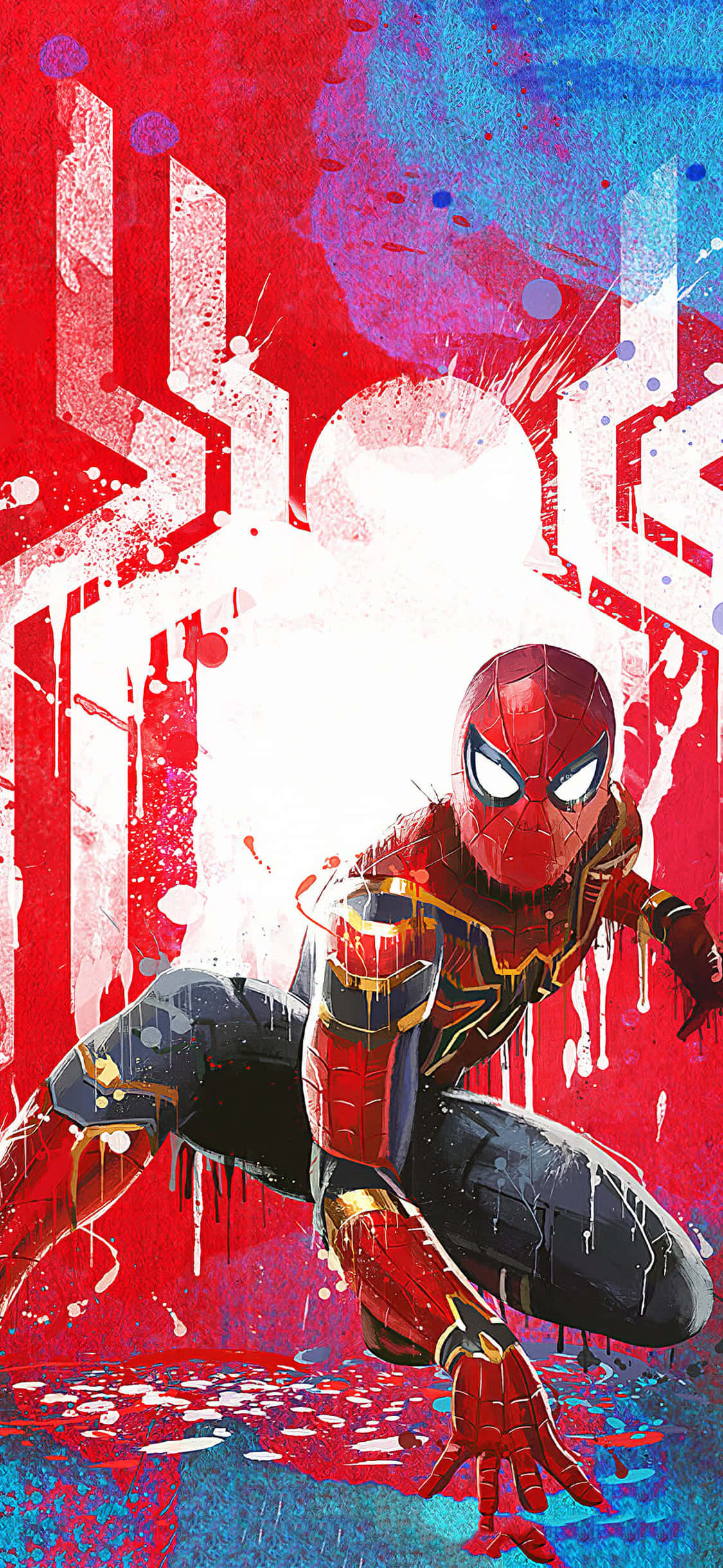 An epic Spiderman mural in the night Taustakuvat