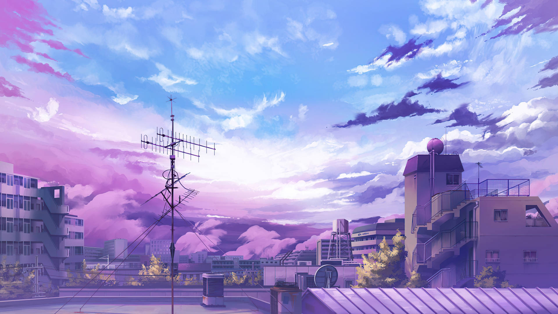 Anime-asetelma Galaxyn tabletti — Anime estetiikka GIF Taustakuvat