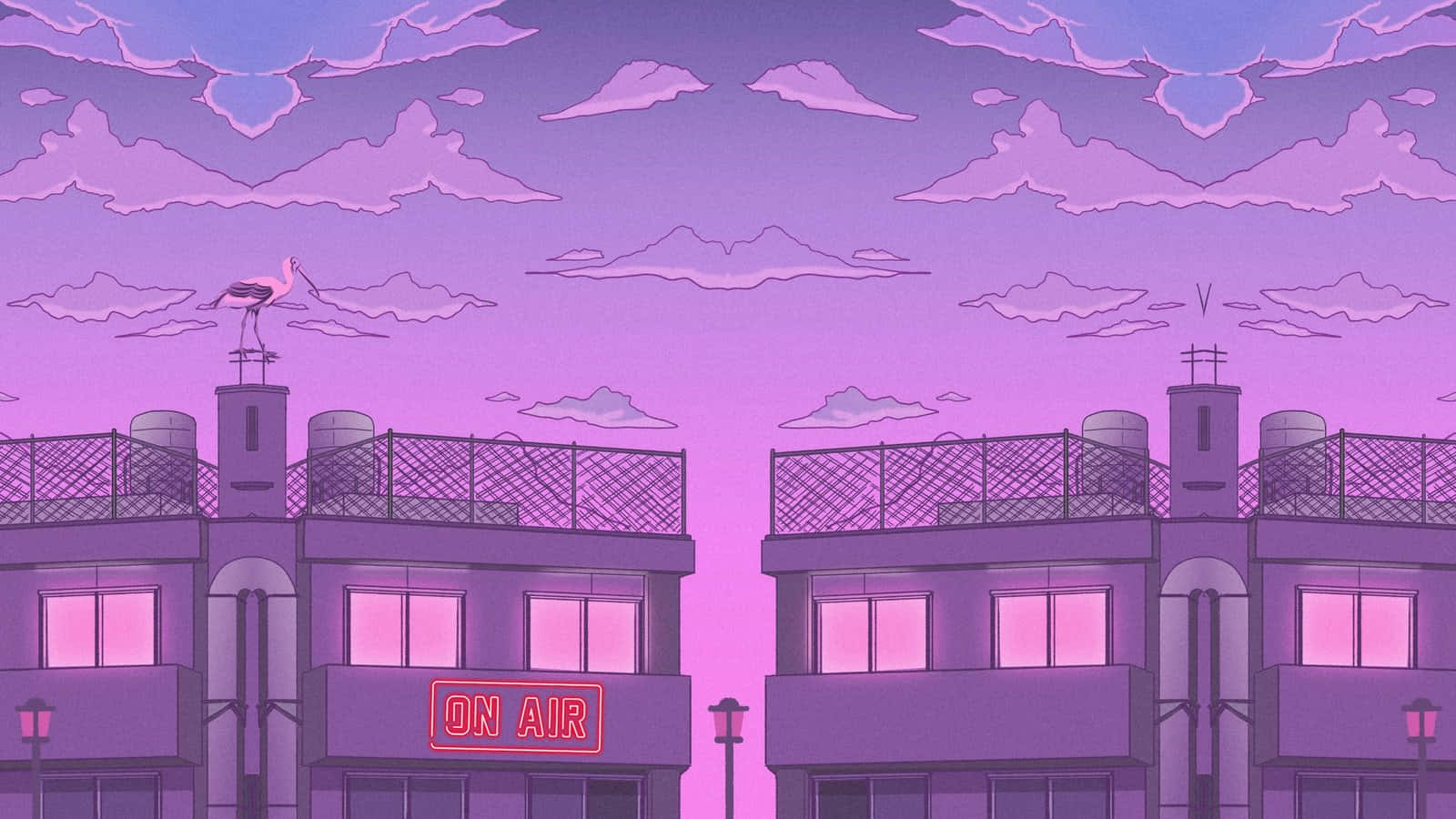 Anime Cityn vilkas ja eloisa suurkaupunki. Taustakuvat